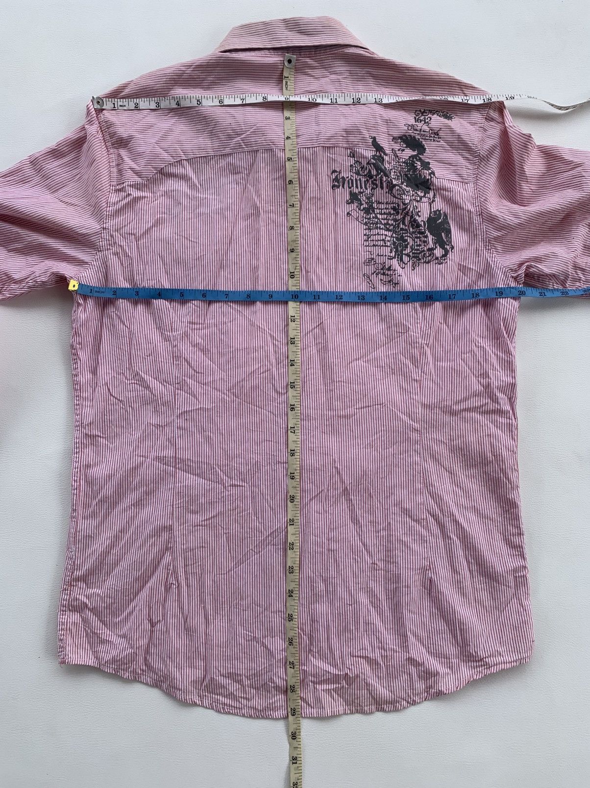 Japanese Brand Hunt City Gothic Button Shirt Soft Pink Stripe Tokyo Style Size US L / EU 52-54 / 3 - 8 Thumbnail