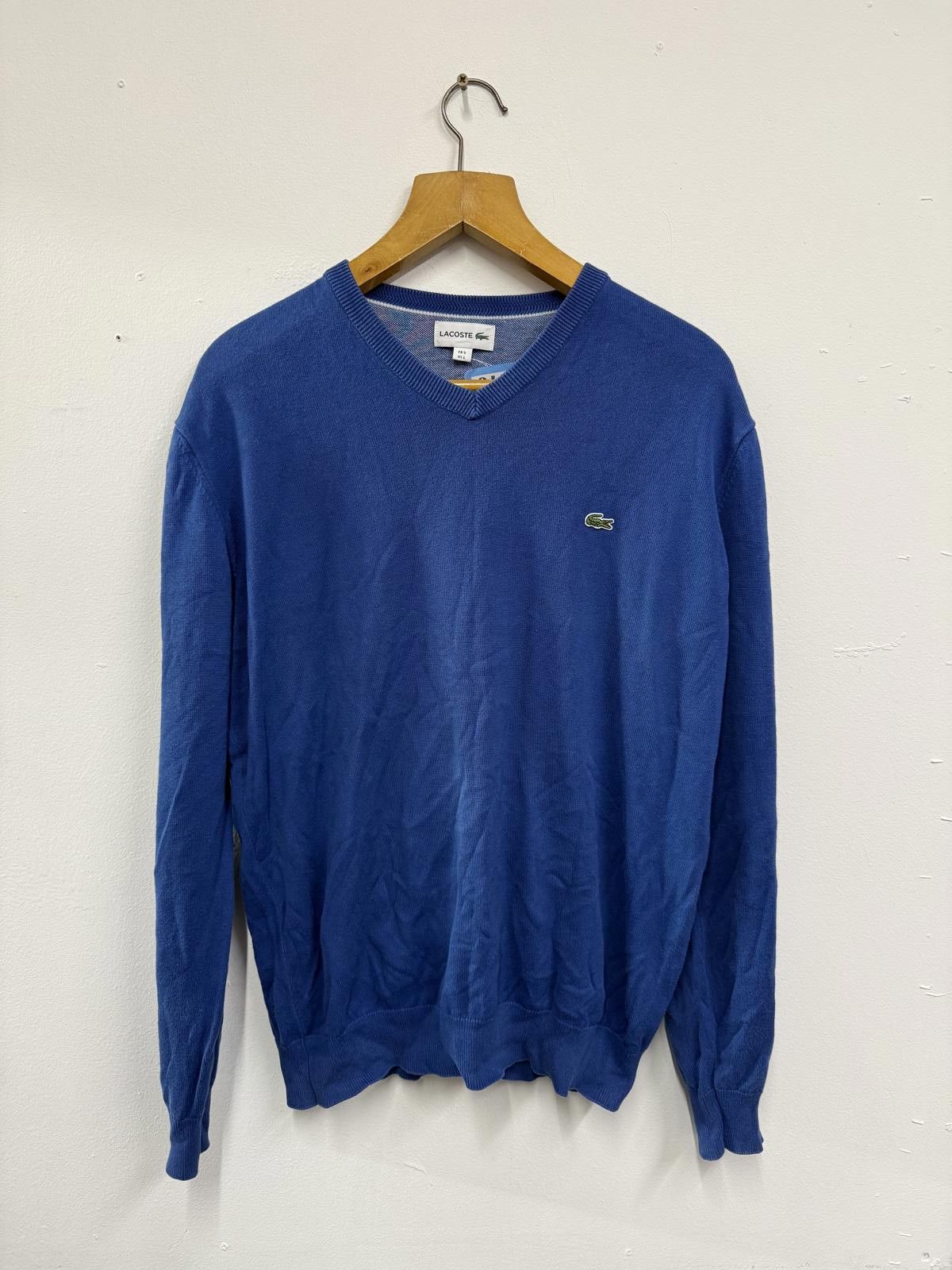 Lacoste Lacoste Men's Blue V-Neck Sweater Size US L / EU 52-54 / 3 - 1 Thumbnail