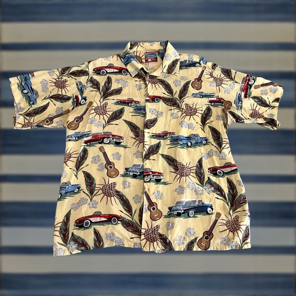 Reyn Spooner Reyn Spooner Hawaiian Shirt Cars Music Multicolor Beach Short Sleeve Collared Button Mens Large Size US L / EU 52-54 / 3 - 1 Thumbnail
