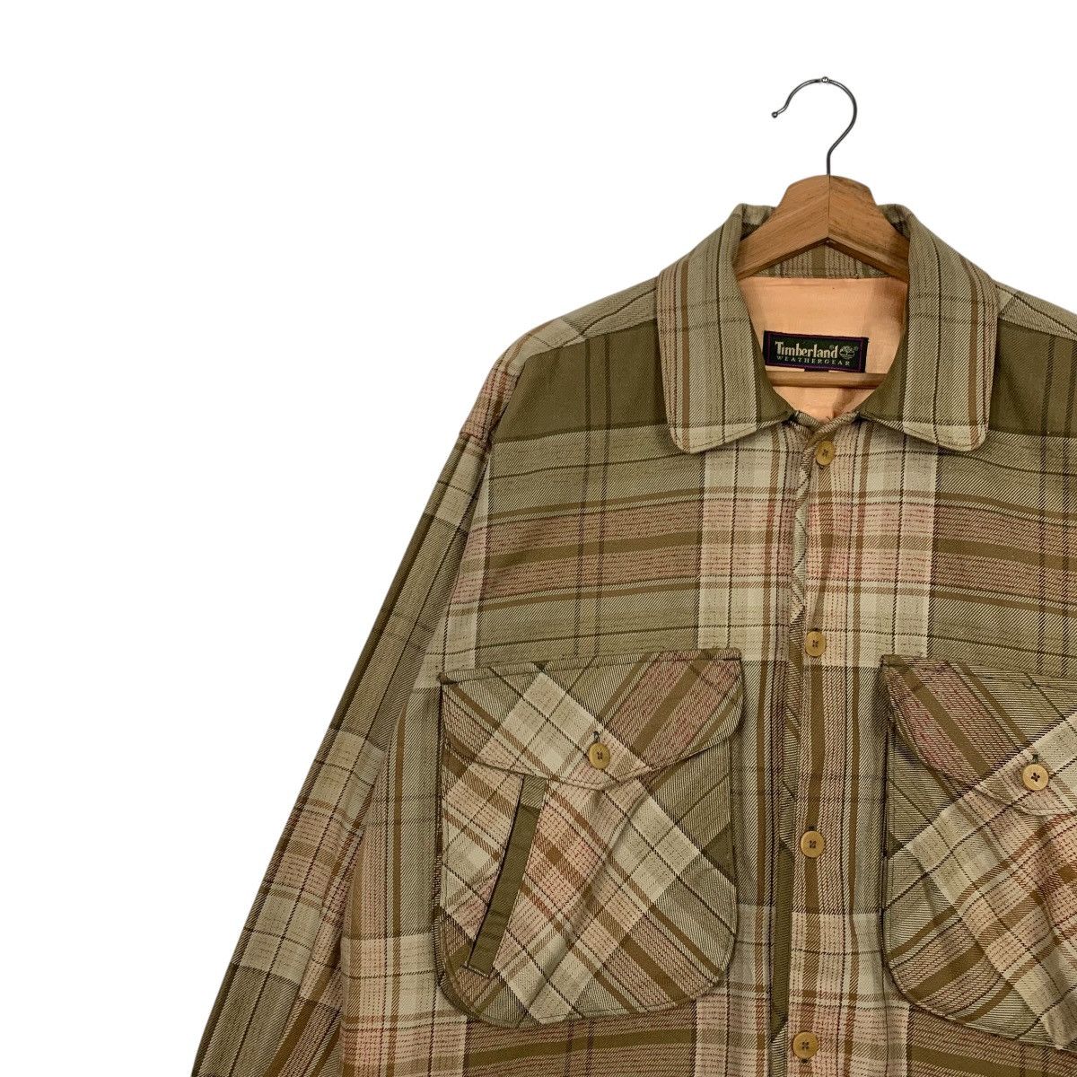 Timberland Vintage 90's TIMBERLAND Checked Flannel Jacket #2588-C117 Size US M / EU 48-50 / 2 - 6 Thumbnail