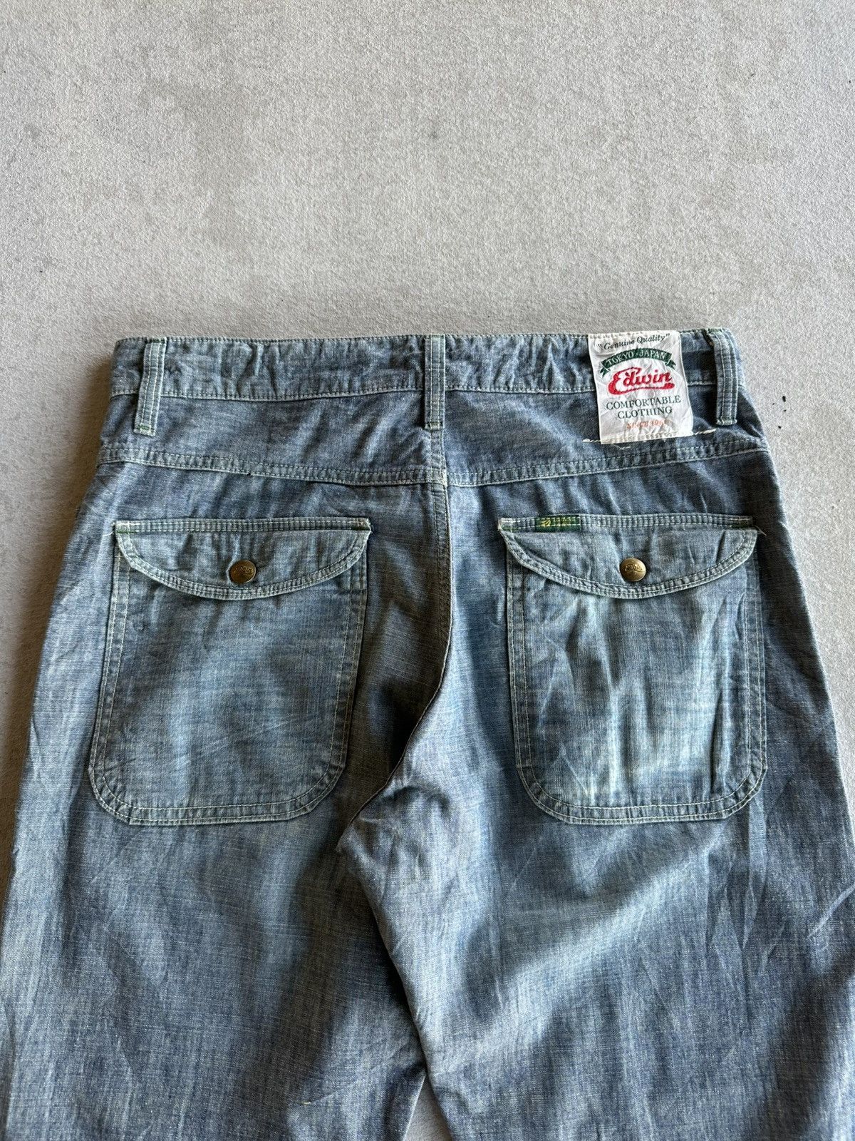 Vintage W33 L31 🍁 Vintage EDWIN Jeans Work Wear RARE Denim Pants Size US 33 - 11 Thumbnail