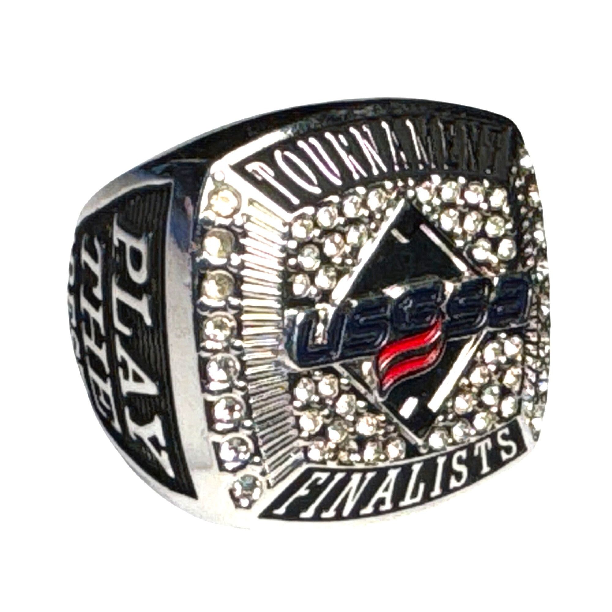 Jewelry x Sports Specialties Baseball Usssa Tournament Finalists Ring Size 12.5 Play The in Silver Tone