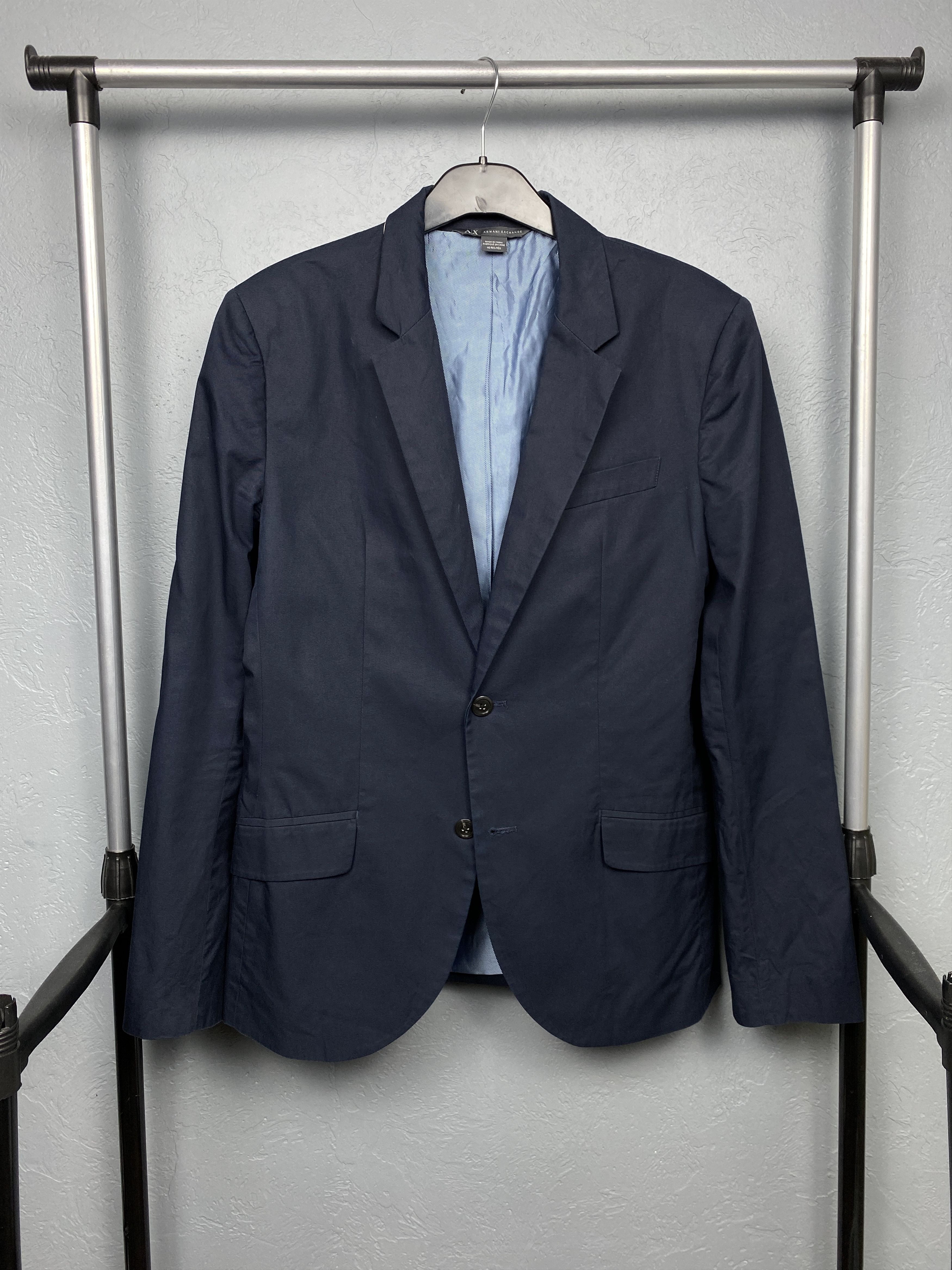 Armani × Armani Exchange × Vintage Armani Exchange Vintage Mens Two Buttons Blazer Jacket Size US M / EU 48-50 / 2 - 1 Thumbnail