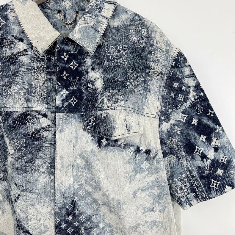 Louis Vuitton Louis Vuitton size 4l Cashew flower tie-dyed logo denim sho Size US XXL / EU 58 / 5 - 3 Thumbnail