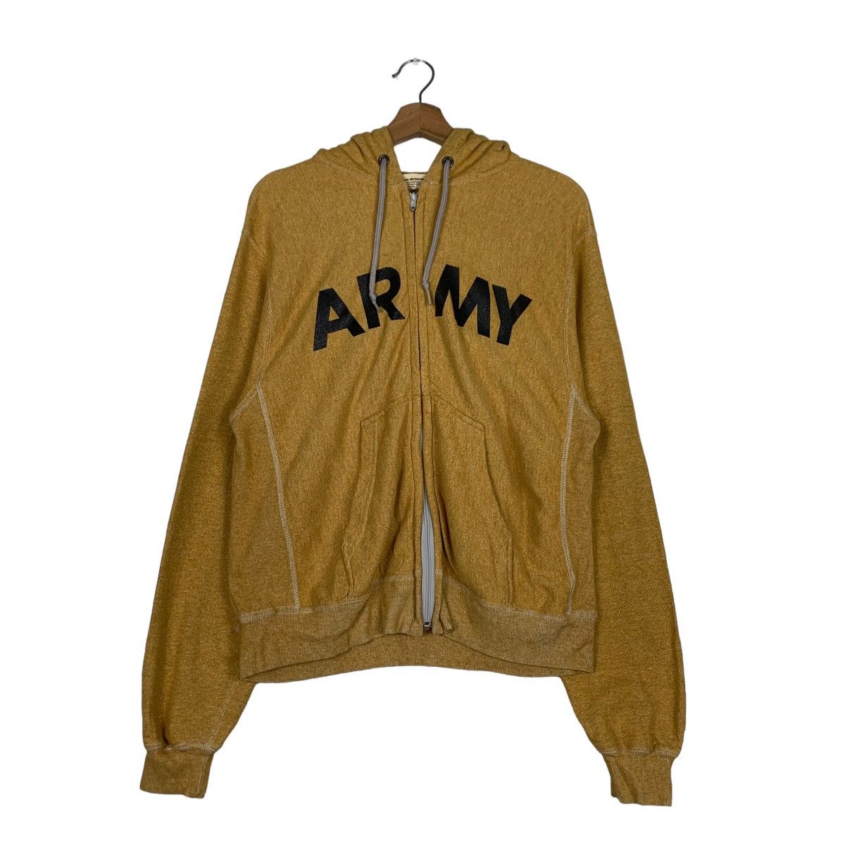 Vintage Vintage 80's ARMY Big Logo PFU Hoodies Sweatshirts #0758-C34 Size US M / EU 48-50 / 2 - 1 Thumbnail