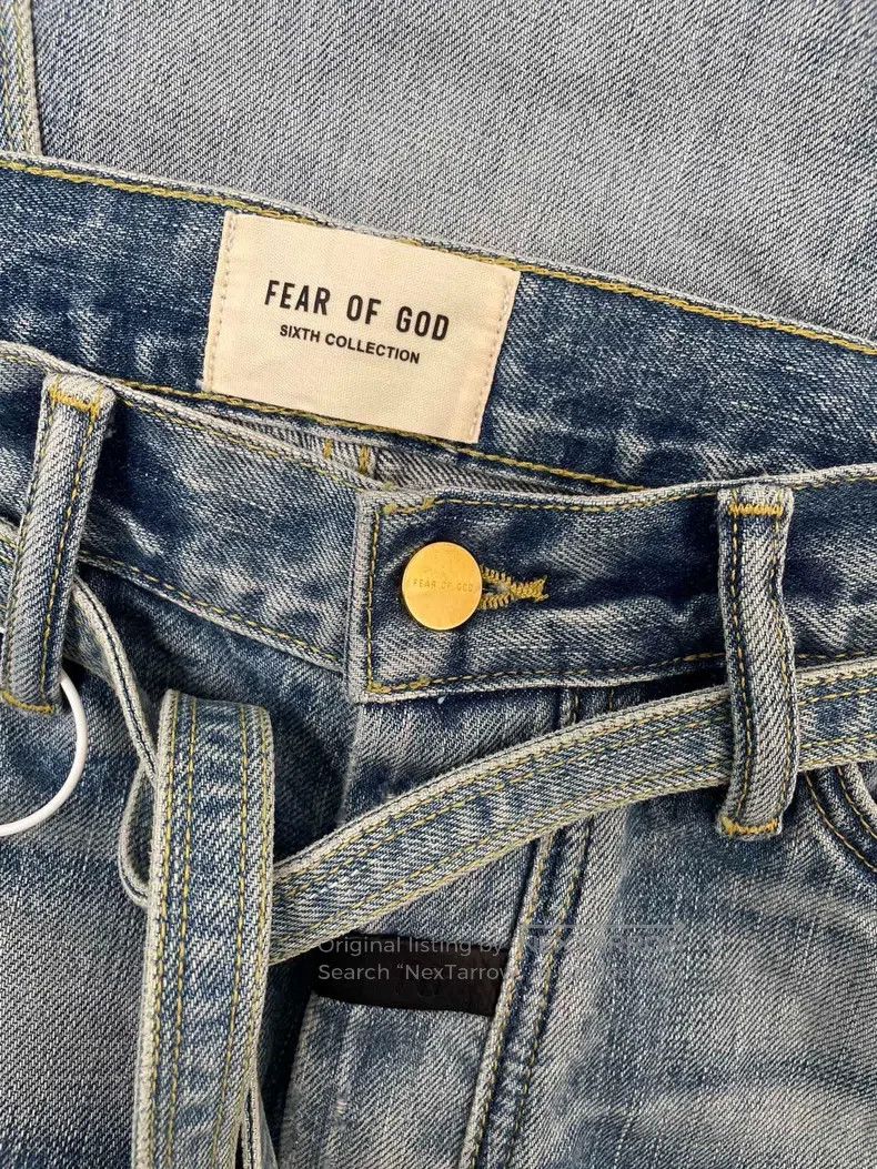 Fear of God Fear of God Season 6 light-colored streamer jeans Size US 31 - 3 Thumbnail