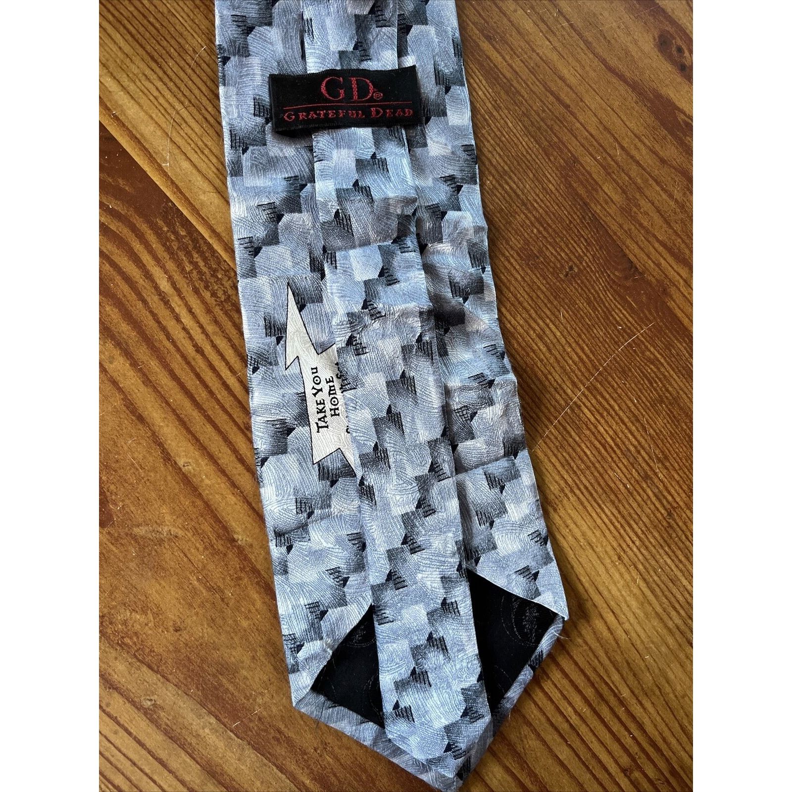 Grateful Dead Grateful Dead Mens Silk Take You Home Sixteenth Set Blue Tie Size ONE SIZE - 5 Thumbnail
