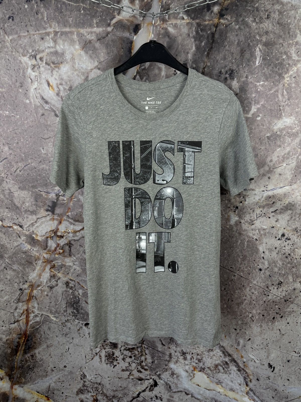 Nike Men’s Nike Just Do It T-Shirt Grey Streetwear Size Small Size US S / EU 44-46 / 1 - 1 Thumbnail