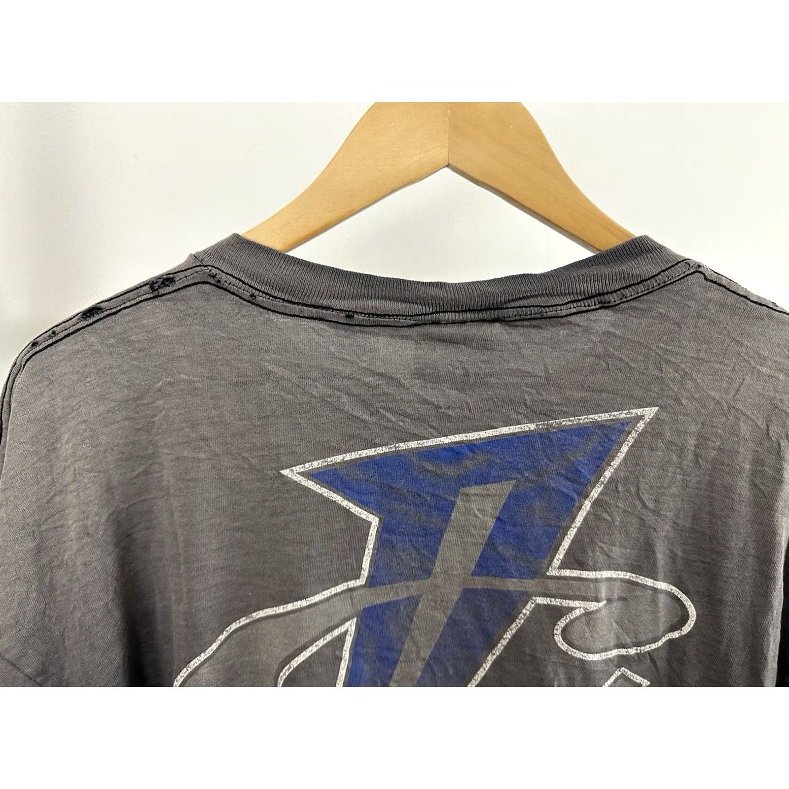 Nike VTG Nike T-Shirt Mens L Black 90s Penny Hardaway NBA Gradient Sun Faded Distressed Worn Grunge Orlando Basketball Size US L / EU 52-54 / 3 - 6 Thumbnail