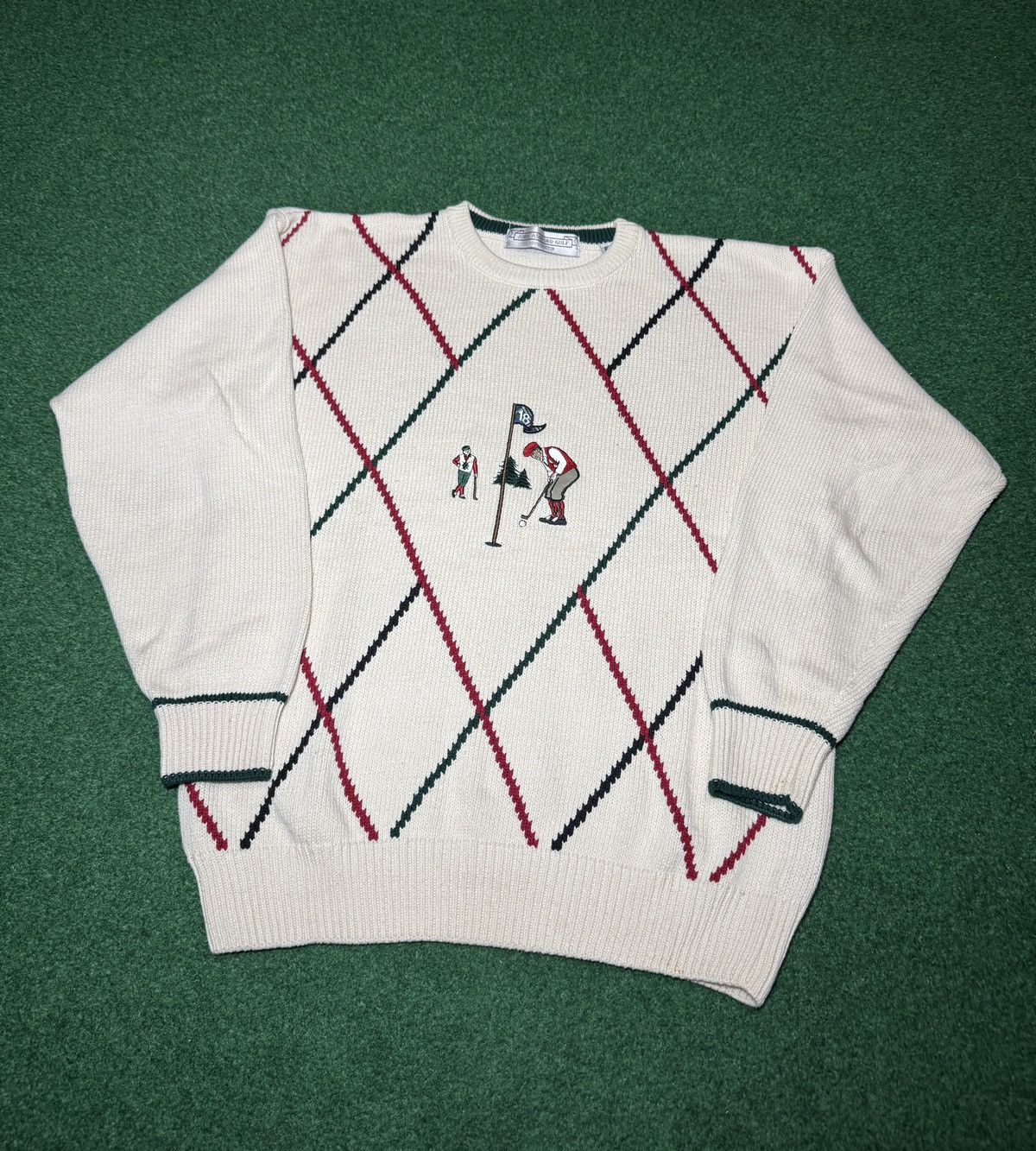 John Ashford John Ashford Golf Vintage 90s Argyle Medium Golfer Sweater Size US M / EU 48-50 / 2 - 1 Thumbnail