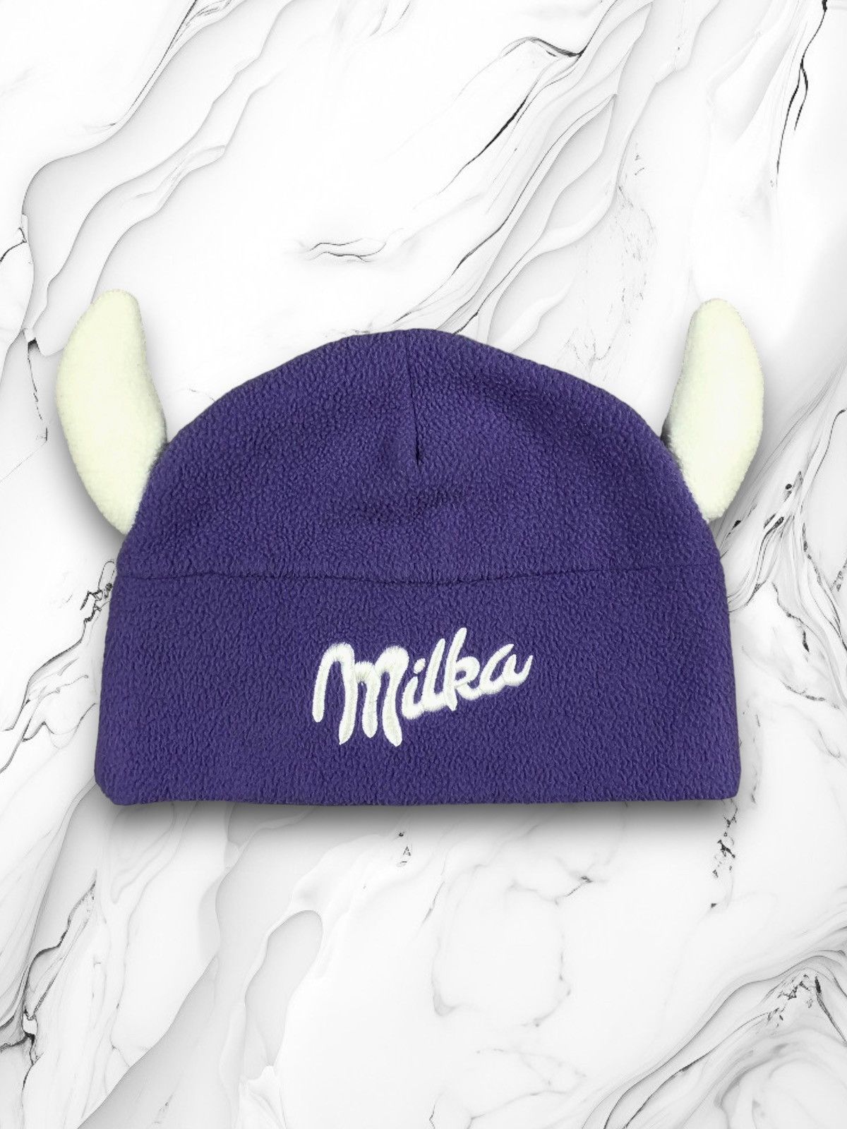 Vintage Y2K Milka Chocolate Fleece Horns Crazy Mad OG Hat