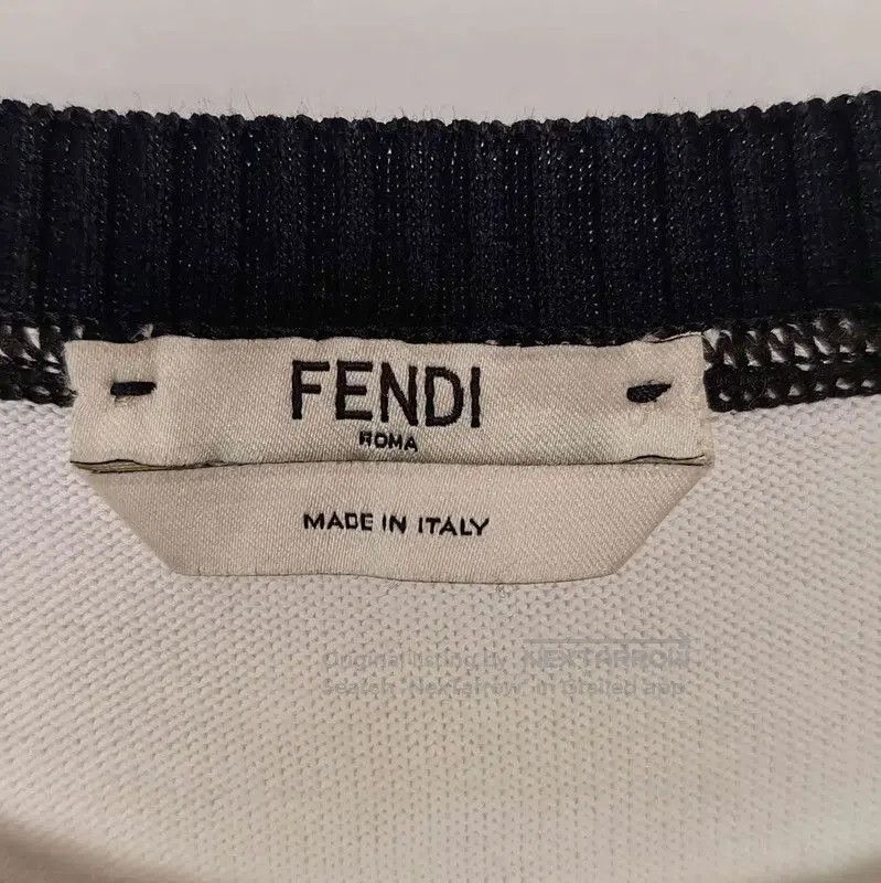 Fendi Fendi White Cotton Women's Knit Sweater . Size M / US 6-8 / IT 42-44 - 3 Thumbnail
