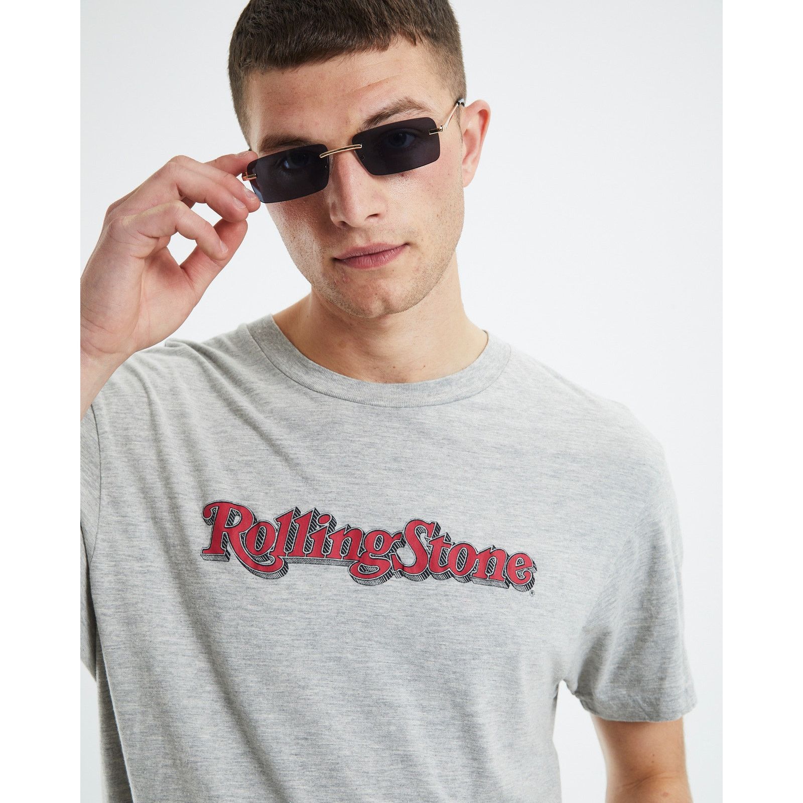 Urban Outfitters New Urban Outfitters Rolling Stone Marle Tee in Grey Marle M Size US M / EU 48-50 / 2 - 2 Thumbnail