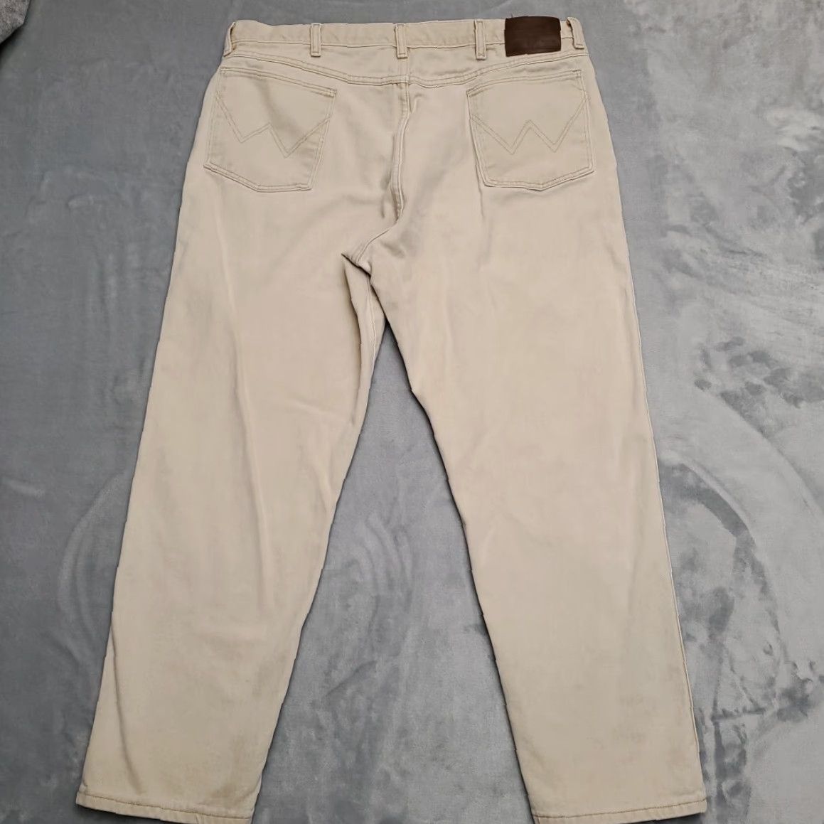 Wrangler VINTAGE Wrangler Jeans Men 40x30 Beige Denim Twill Rugged Wear Work Pant Made in USA Size US 40 / EU 56 - 5 Thumbnail