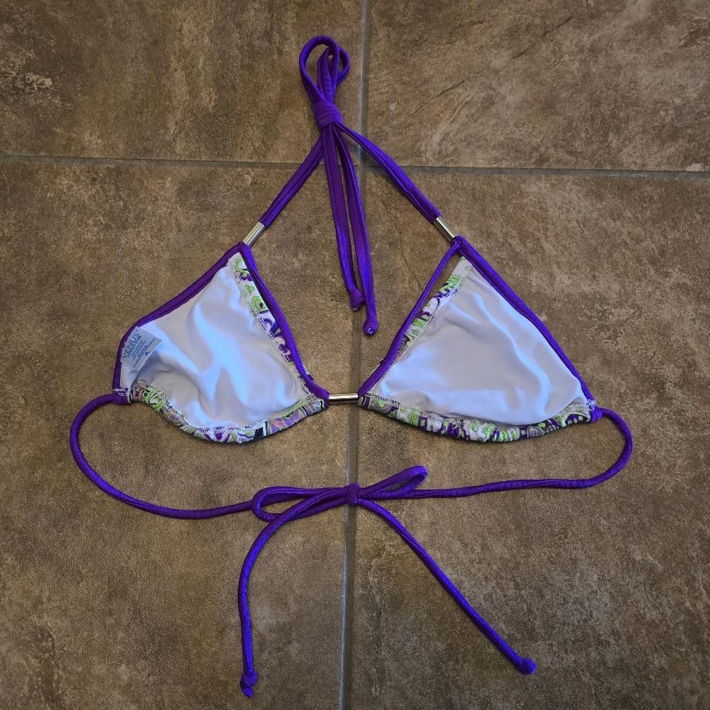 Venus Multicolored Print Venus Bikini Top Size ONE SIZE - 2 Thumbnail