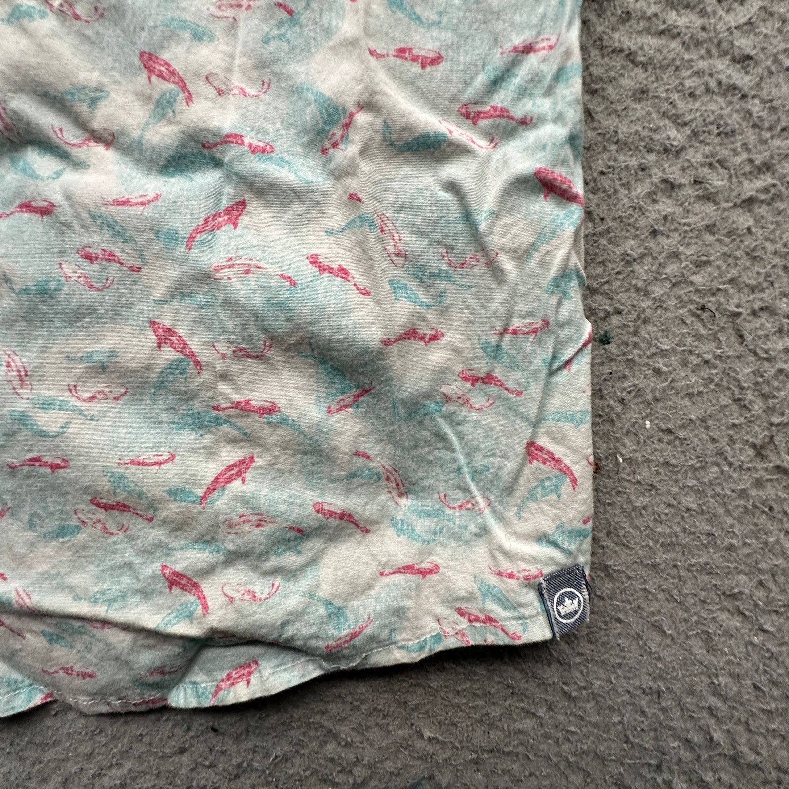 Peter Millar Peter Millar Fish Print Button Shirt Men M Blue Pink Stretch Size US M / EU 48-50 / 2 - 7 Thumbnail