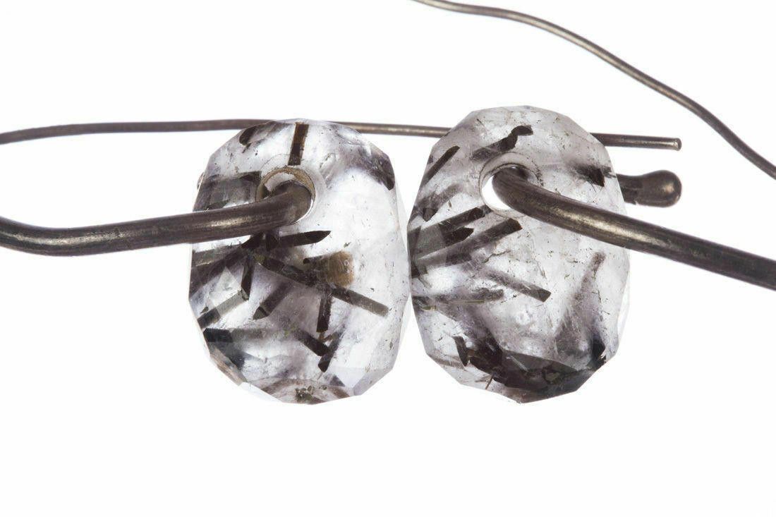 Handmade Handmade Sterling Black Rutilated Tourmaline Quartz Earrings Size ONE SIZE - 4 Thumbnail