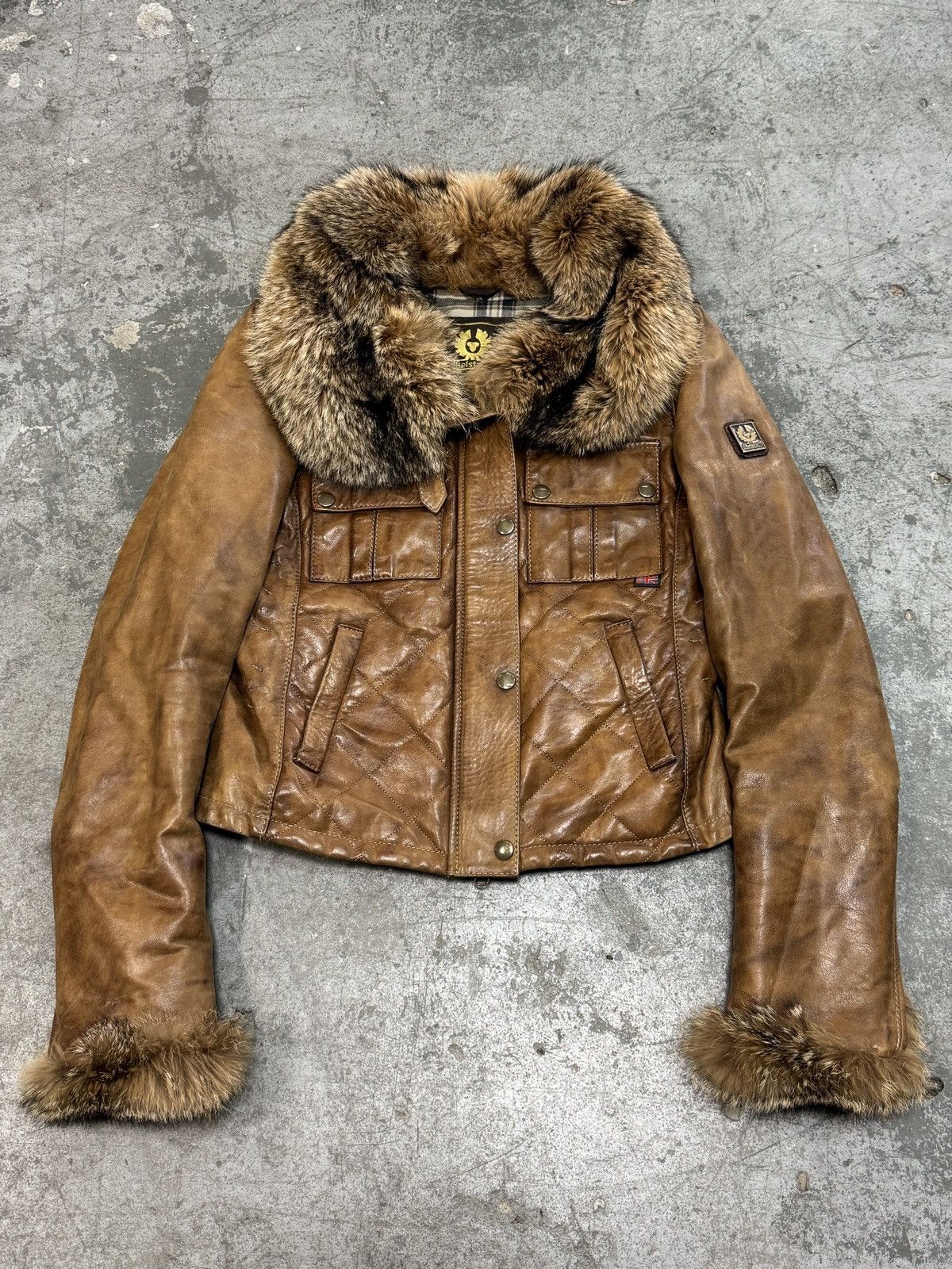 Belstaff Vintage Belstaff Real Leather With Real Fur Jacket Size M / US 6-8 / IT 42-44 - 1 Thumbnail