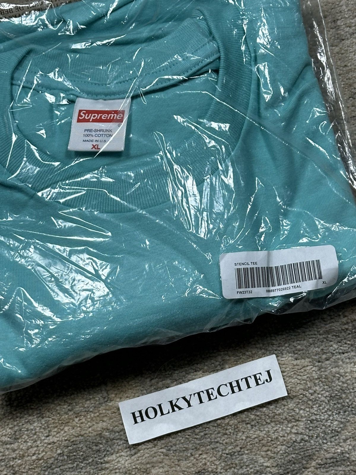 Supreme Supreme Stencil Tee - Teal - XL - FW23 Size US XL / EU 56 / 4 - 3 Thumbnail