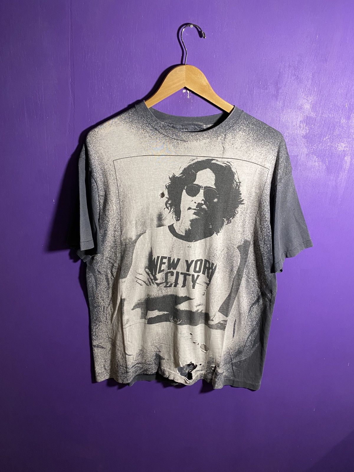 Band Tees Vintage 90s John Lennon mosquitohead style AOP t-shirt Size US L / EU 52-54 / 3 - 1 Thumbnail