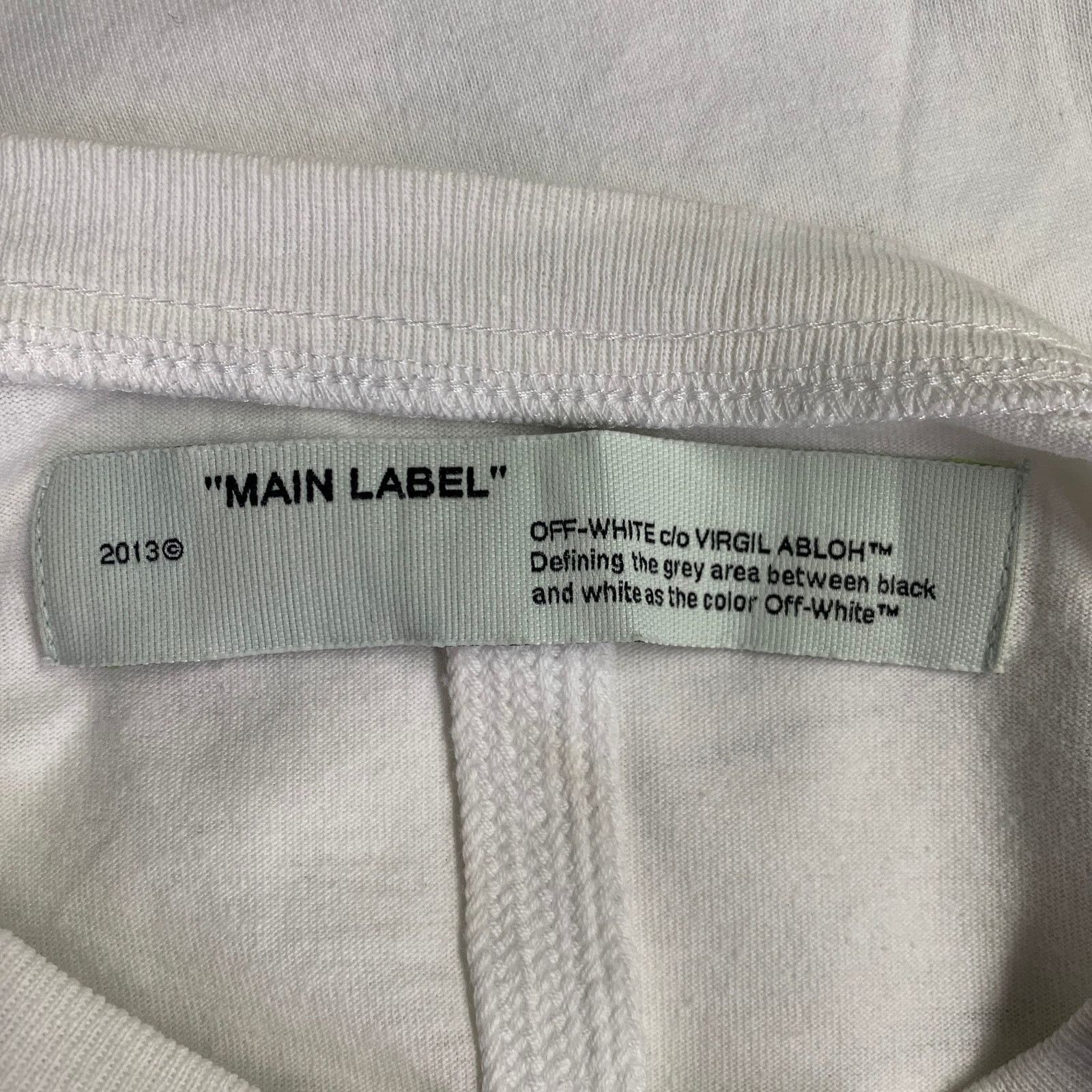 Off-White Size XS White Black Logo Cotton Crew-Neck T-shirt Size US XS / EU 42 / 0 - 10 Thumbnail