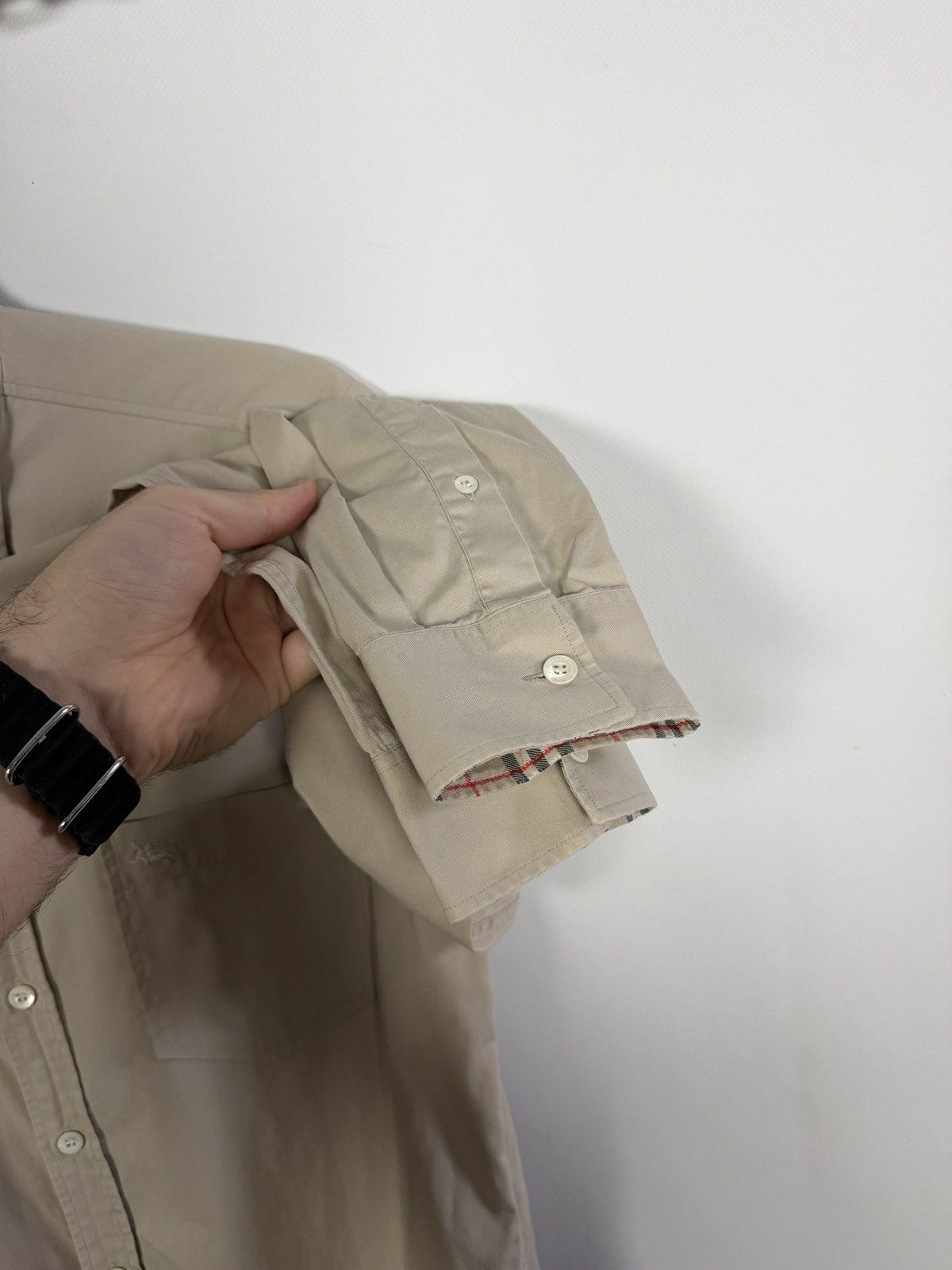 Burberry Burberry London Long Sleeve Shirt Button Up Cotton Size M Size US M / EU 48-50 / 2 - 7 Thumbnail