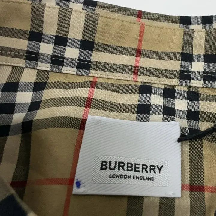 Burberry Burberry Burberry Beige Plaid Long Sleeve Shirt-2507 Size US L / EU 52-54 / 3 - 2 Thumbnail