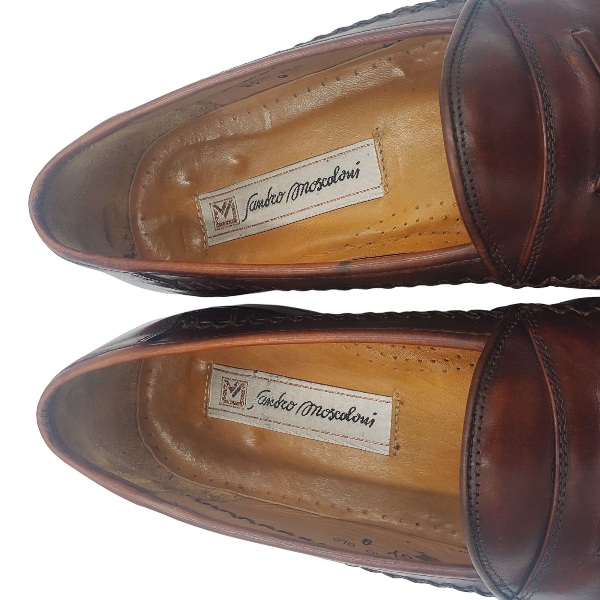 Sandro Moscoloni Sandro Moscoloni Olivio Men's size 9 Brown Leather Tassel Lo Size US 9 / EU 42 - 8 Thumbnail