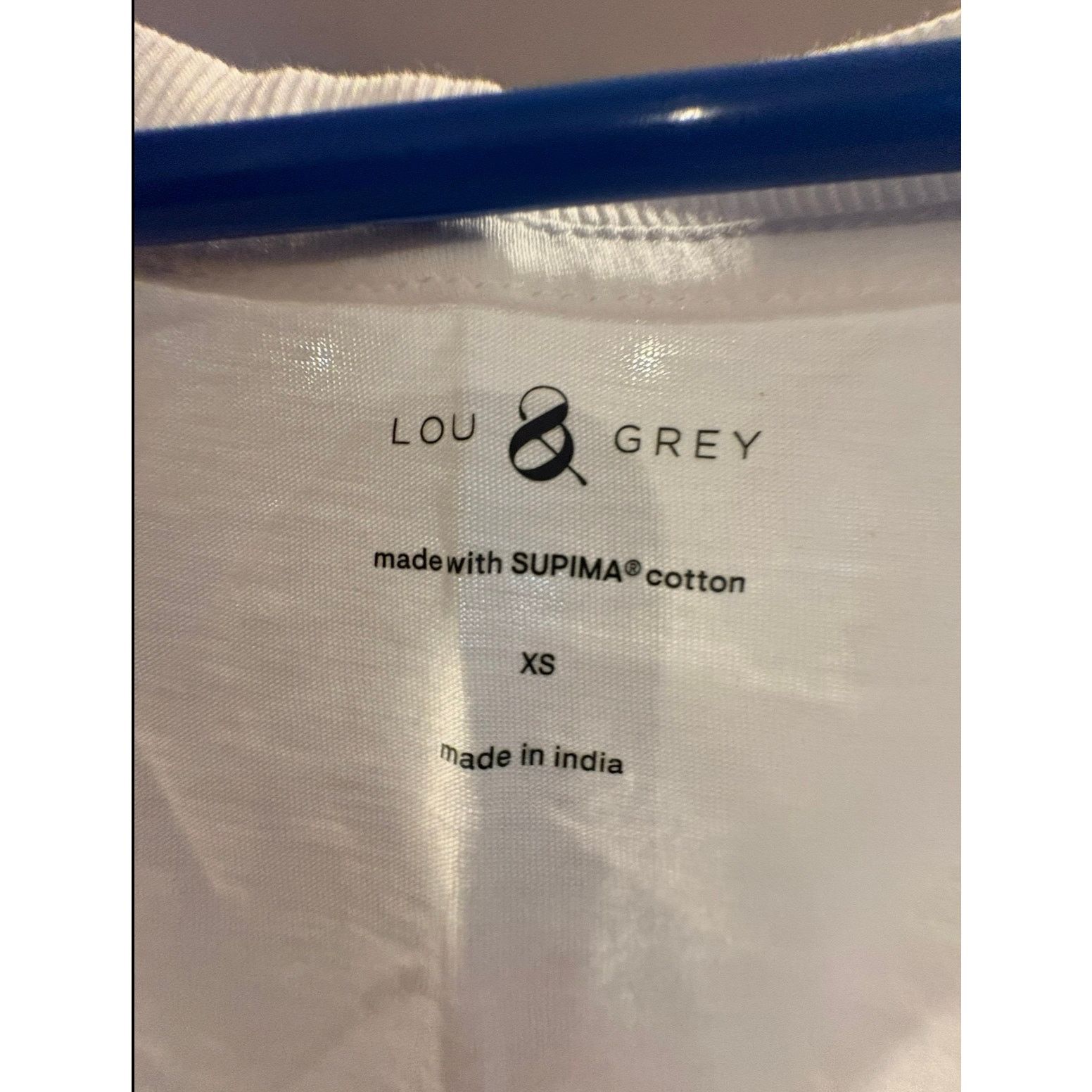 Lou & Grey Lou & Grey Women’s XS White Supima T Shirt Short Sleeve Size XS / US 0-2 / IT 36-38 - 3 Thumbnail