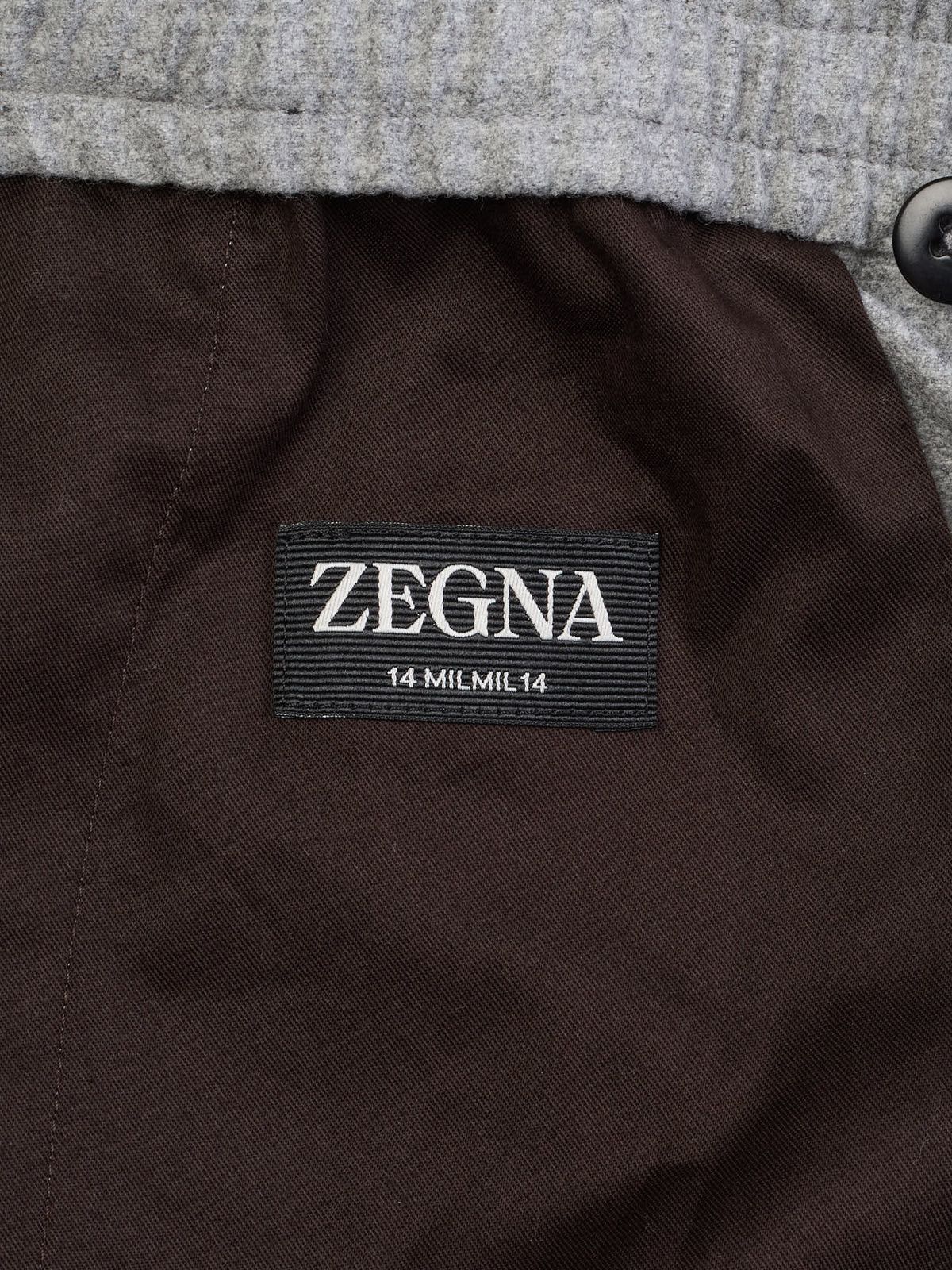 Ermenegildo Zegna ERMENEGILDO ZEGNA Gray Wool-Cashmere-Silk Drawstring Size US 36 / EU 52 - 3 Thumbnail