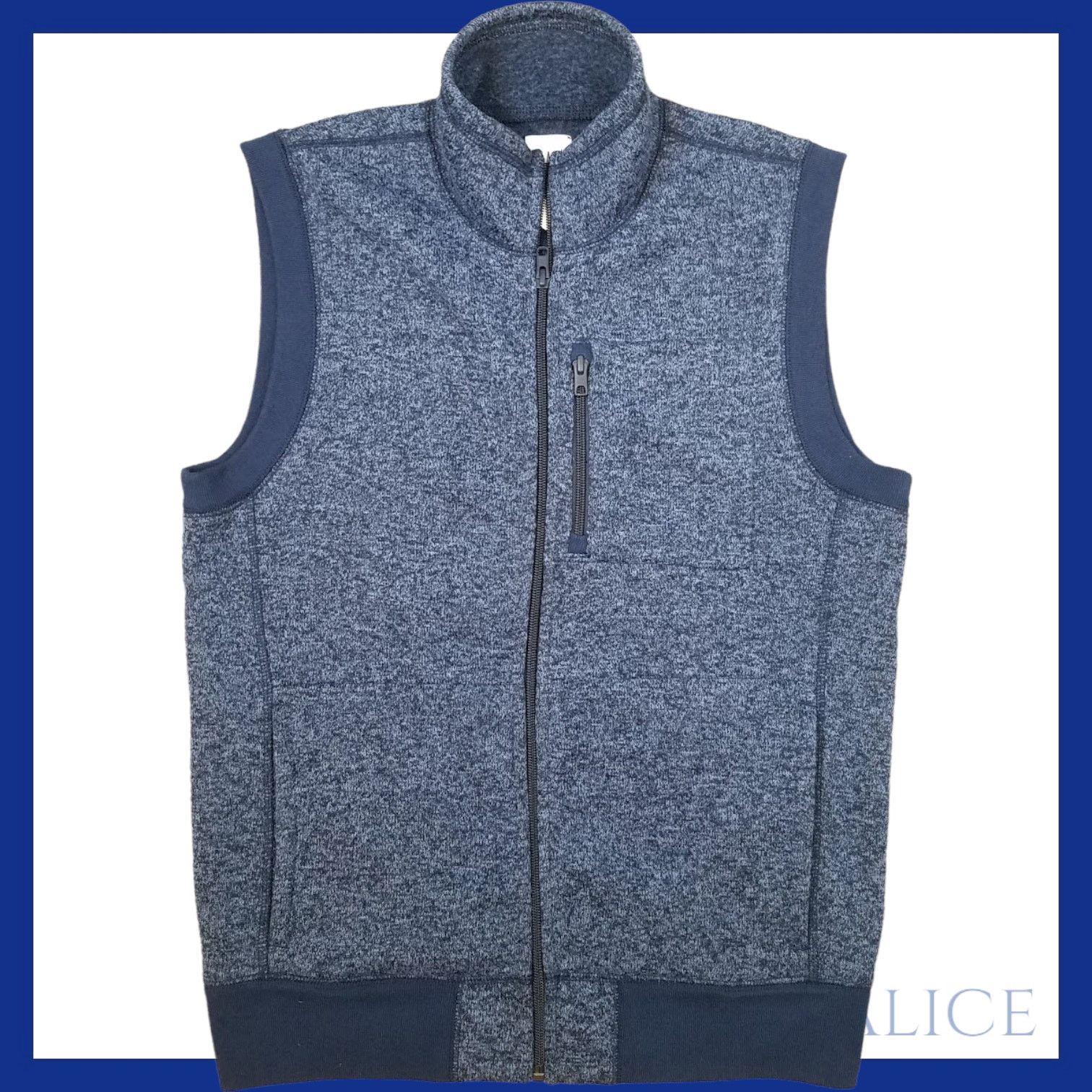 Gap NWT Men's Gap sweater fleece vest navy blue heather sz S Size US S / EU 44-46 / 1 - 1 Thumbnail