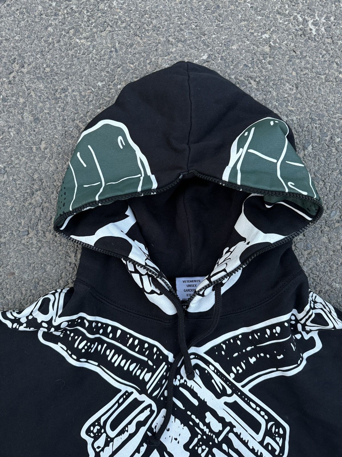 Vetements Vetements SS19 Marine Skull Soldier Gimp Hoodie Sz. S Size US S / EU 44-46 / 1 - 5 Thumbnail