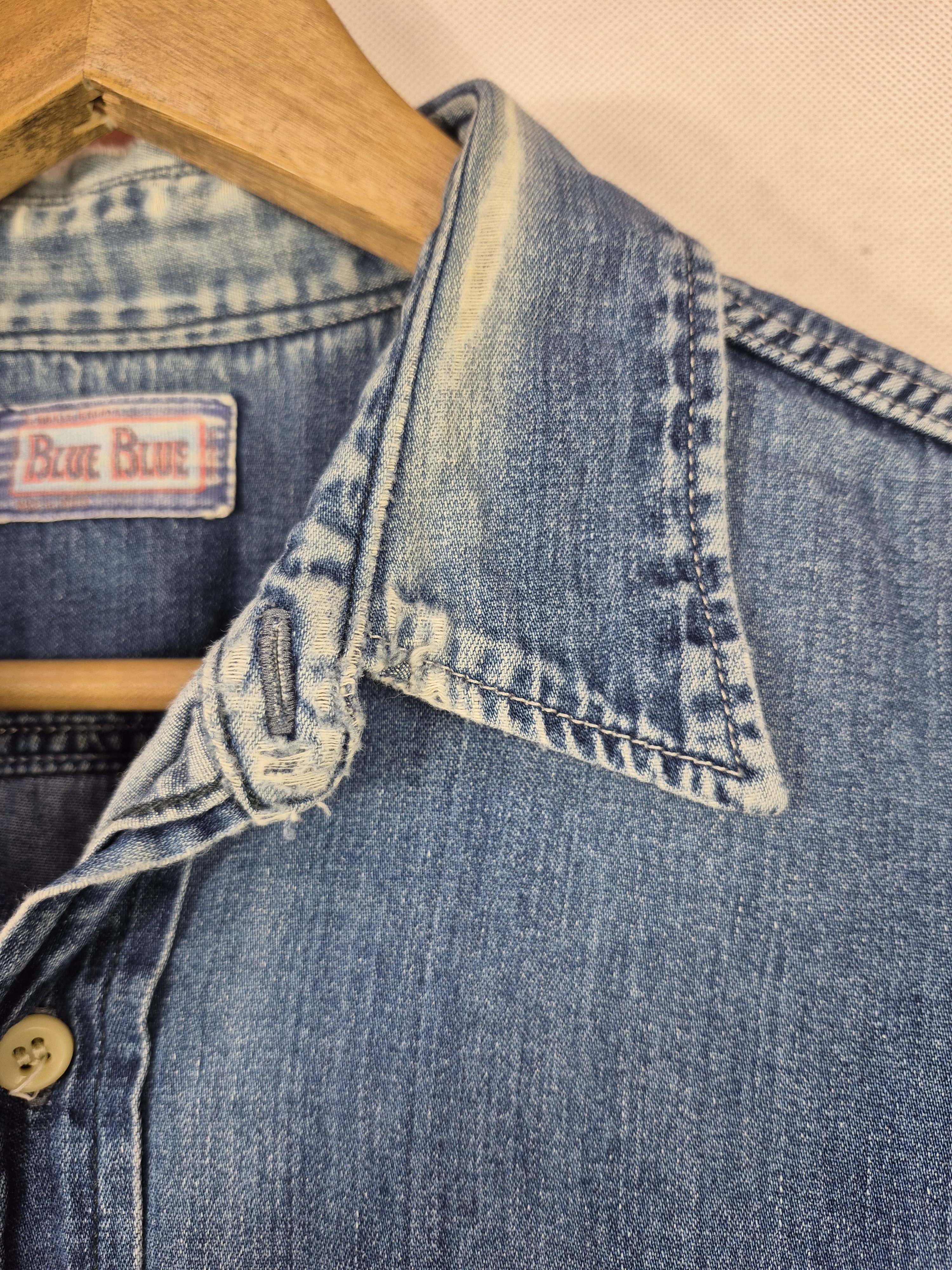Blue Blue Japan 🔥 Vintage Distressed Blue Blue Japan Button Up Shirt Size US L / EU 52-54 / 3 - 7 Thumbnail