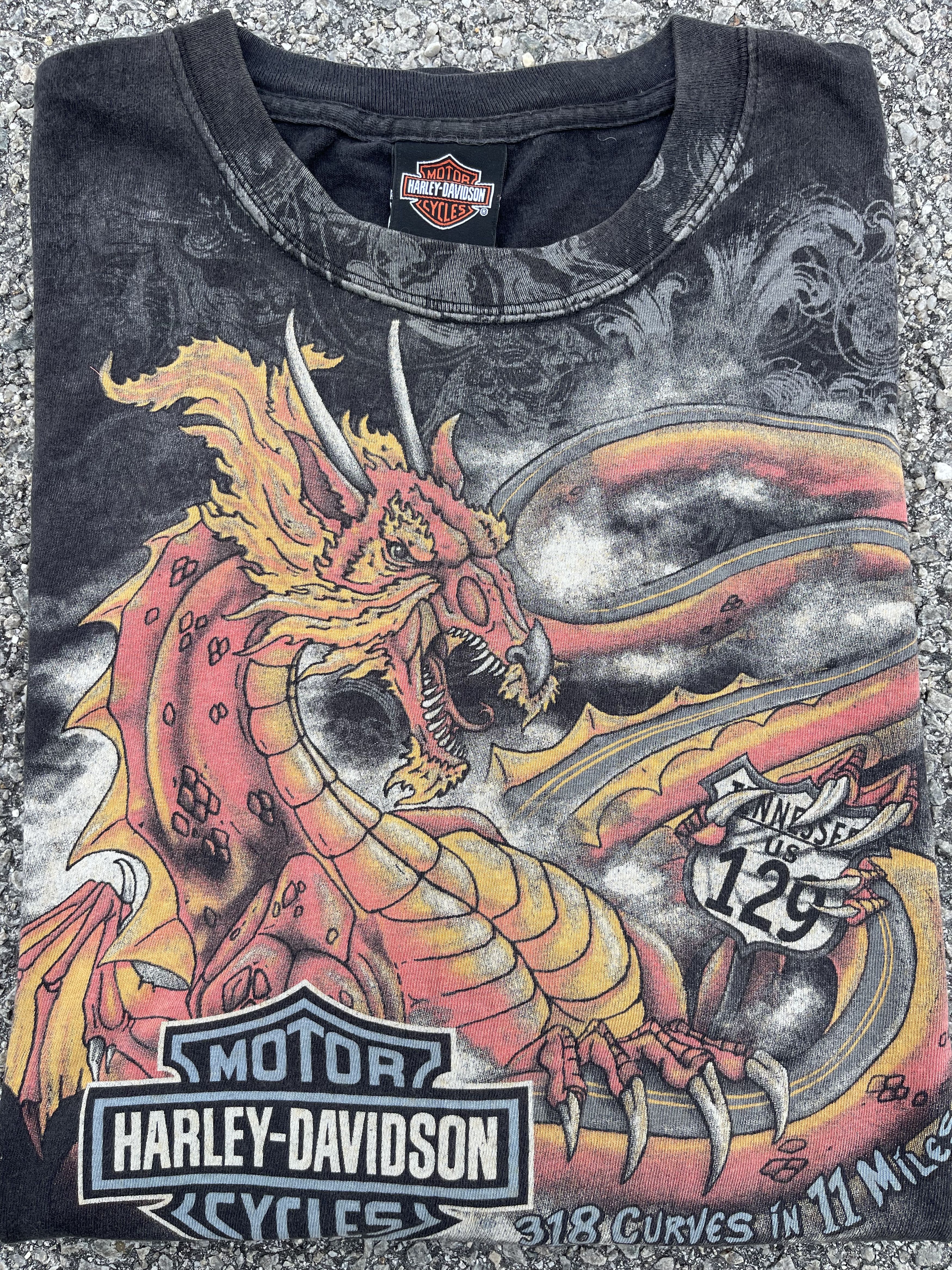 Harley Davidson × Vintage Vtg y2k Harley Davidson “Smokey Mountain” Tee Travis Scott Size US XXL / EU 58 / 5 - 2 Thumbnail
