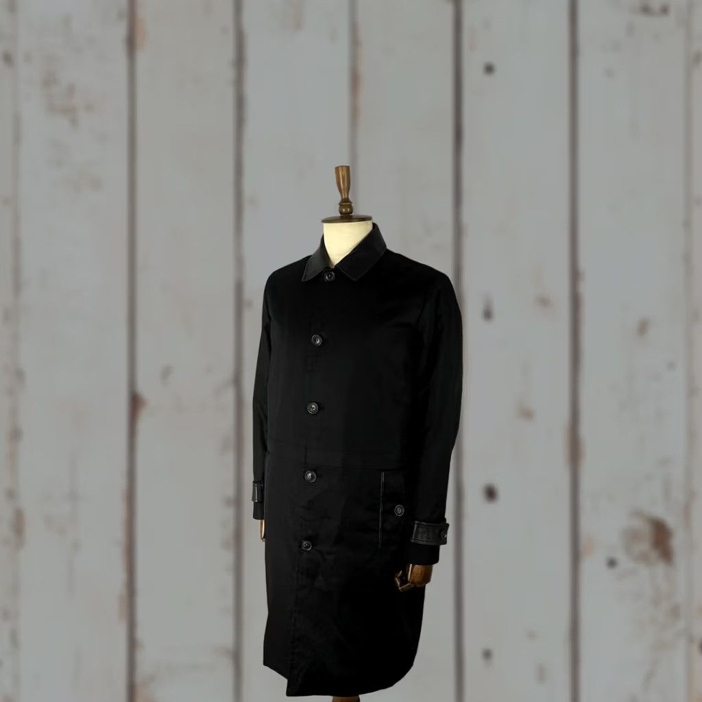 Trussardi Trussardi Coat Mens Trench Black 42 Regular Coat Breadth Button Front Pocket Mid-Length Long Sleeve Jacket Size US XL / EU 56 / 4 - 1 Thumbnail