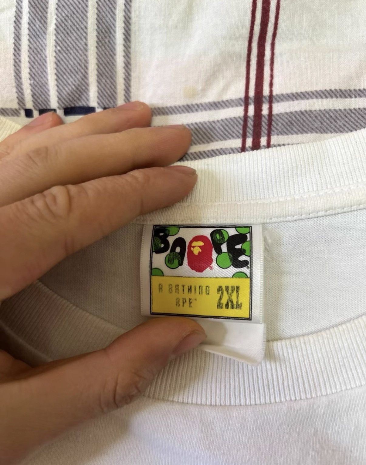 Bape BAPE OG Nigo era white reflective short-sleeve T-shirt Size US XXL / EU 58 / 5 - 4 Thumbnail