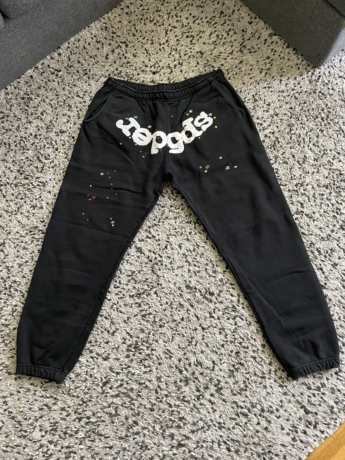 Pre-owned Spider Worldwide Sp5der Worldwide Black Og Sweats