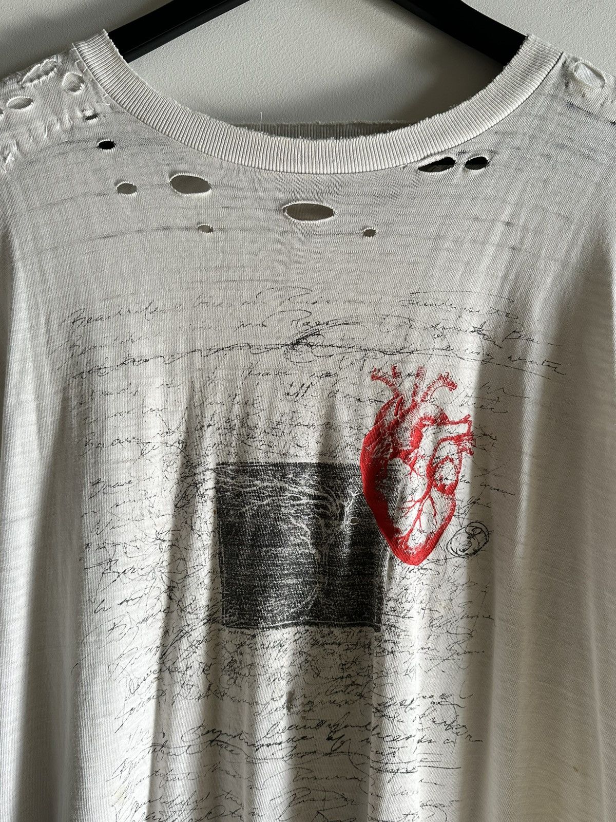 Vintage Vintage Restored Thrashed T-shirt repairs throughout Size US XL / EU 56 / 4 - 2 Thumbnail