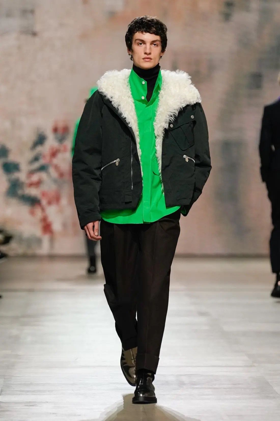 Hermes $20,000 Mens FW22 Blue Lamb Fur Lined Runway Jacket Size US S / EU 44-46 / 1 - 3 Thumbnail
