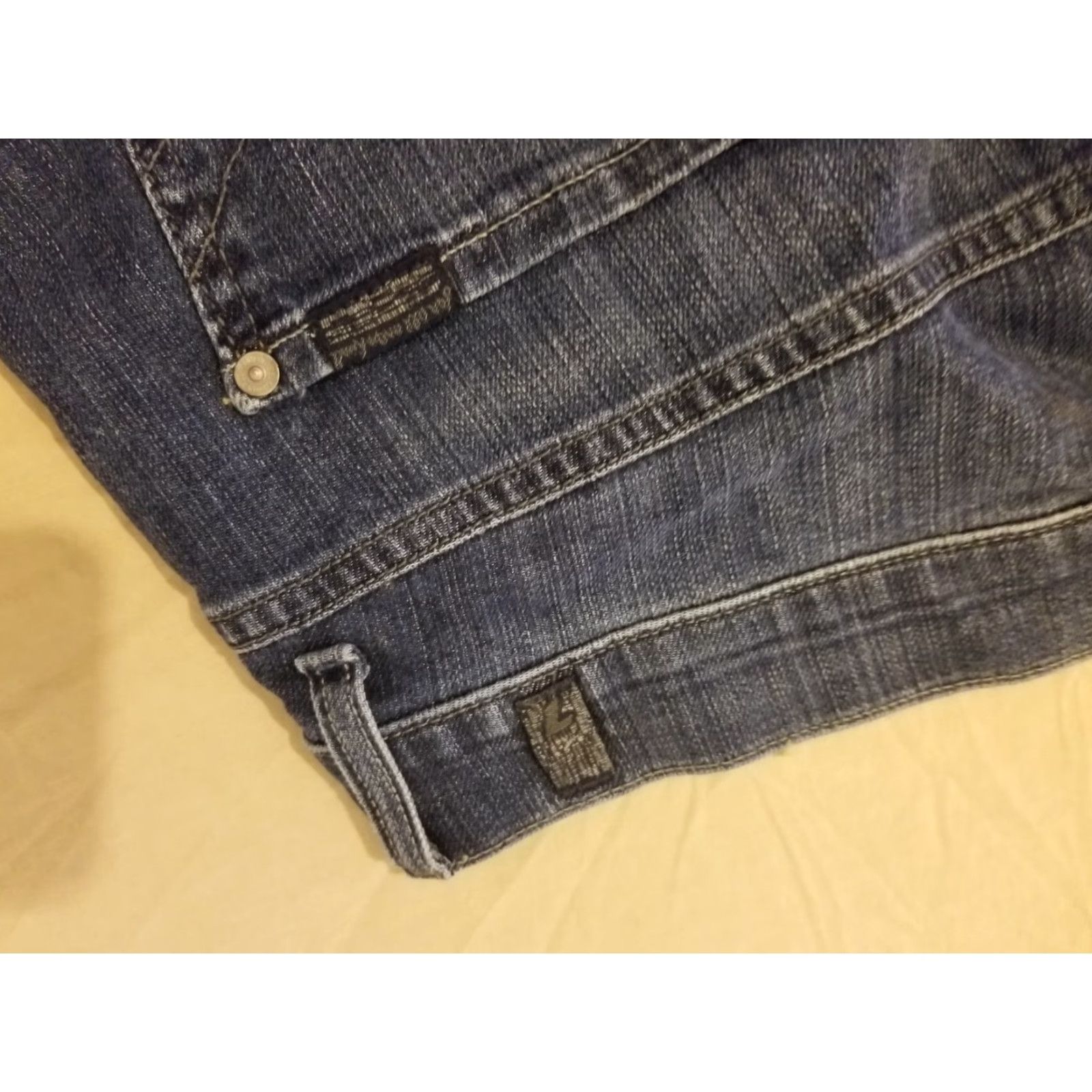 7 For All Mankind Mens Jeans 7 For All Mankind Blue Bootcut Denim 34x28 Stretch Regular 34 Inseam Men 28 Mens Size US 34 / EU 50 - 3 Thumbnail