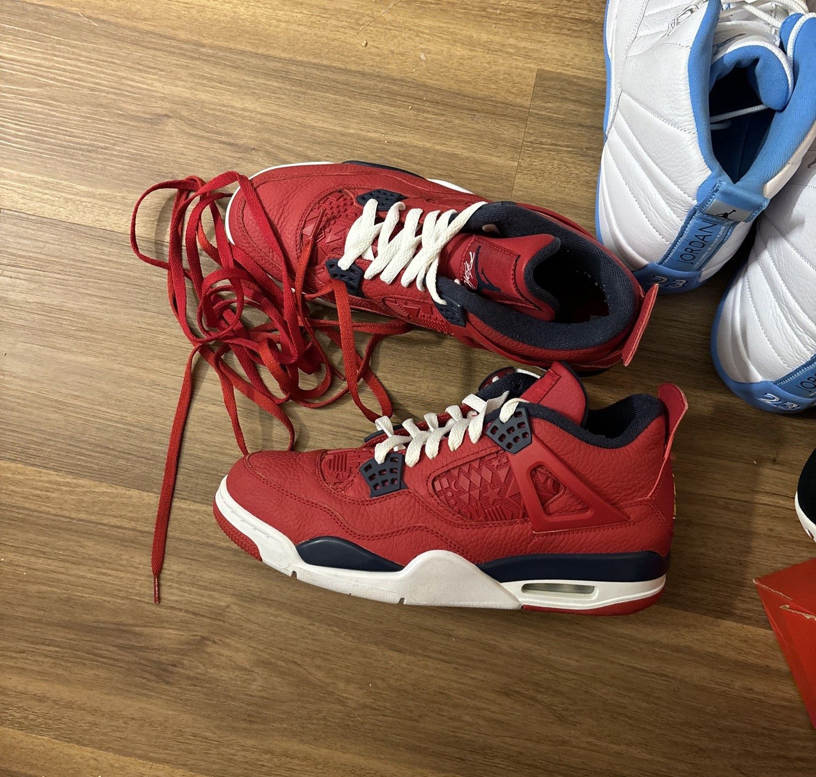 Nike Air Jordan 4 Retro “FIBA/Red White Blue” 2019 Jordan 4 Retro Fiba | Grailed main image 3