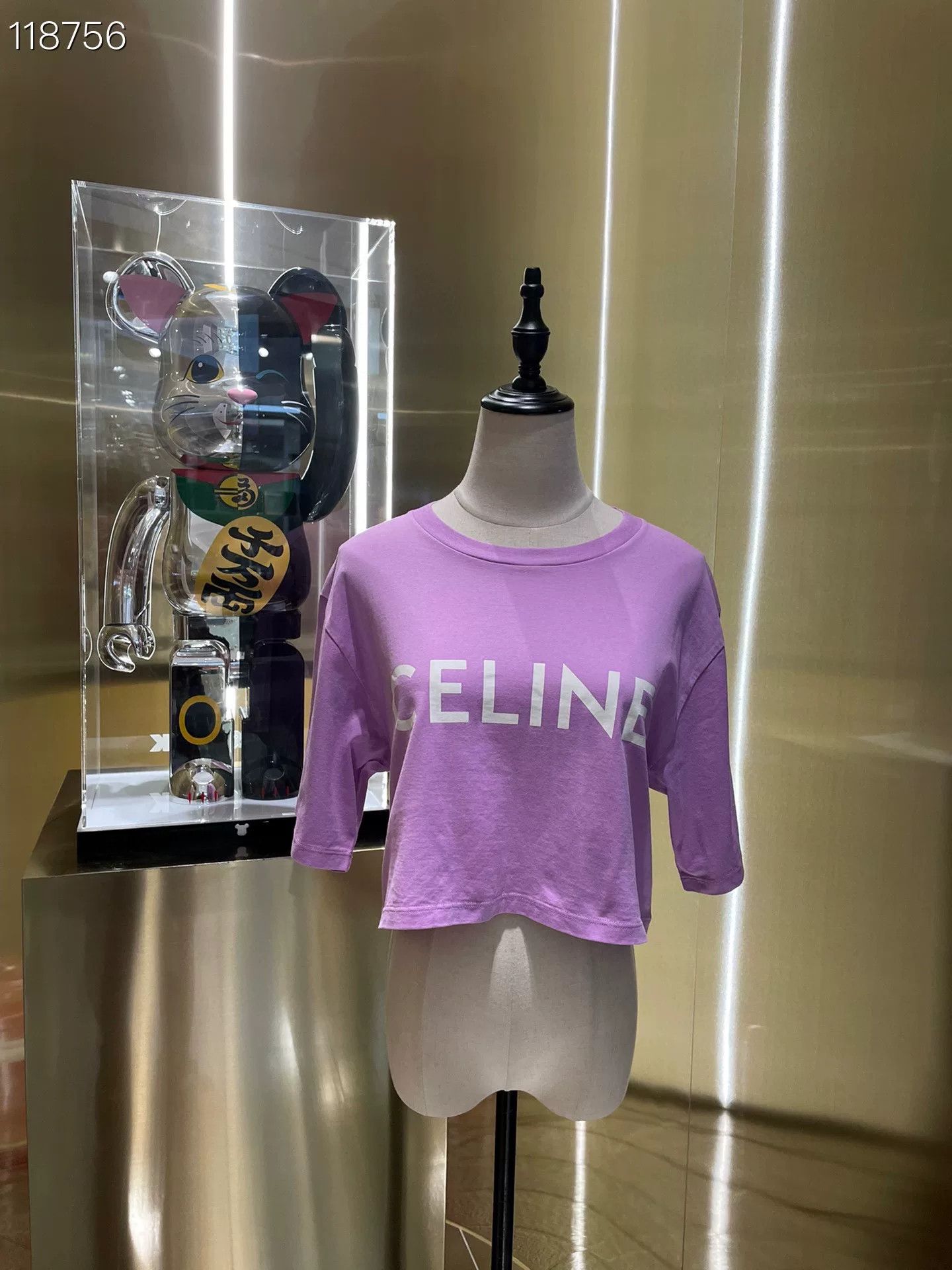 Celine Celine 2022 Purple Letter Short Sleeve T-shirt Size S / US 4 / IT 40 - 1 Thumbnail