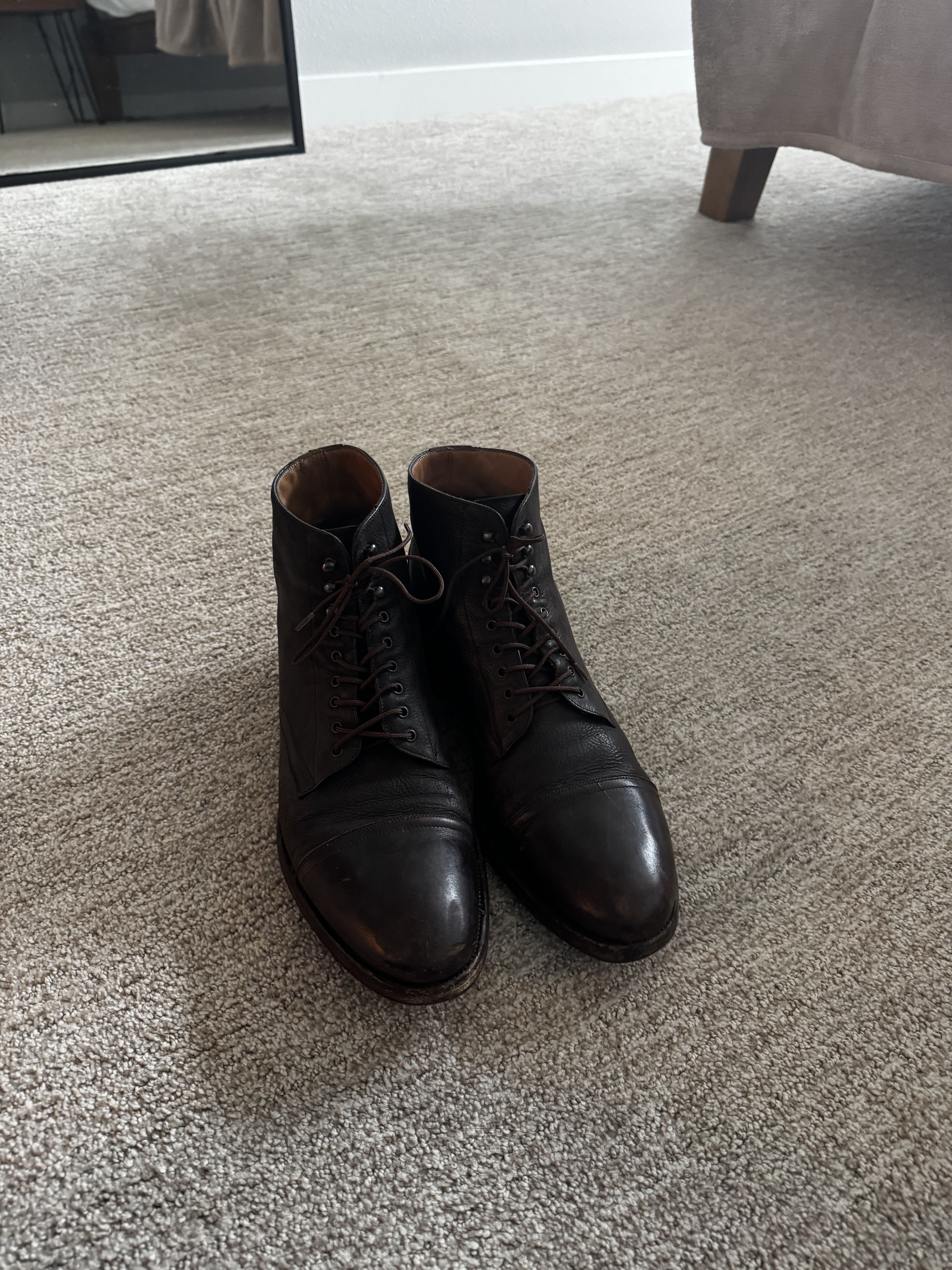 Giorgio Armani Vintage Giorgio Armani Leather Boots Mens Size 10.5 Size US 10.5 / EU 43-44 - 2 Thumbnail