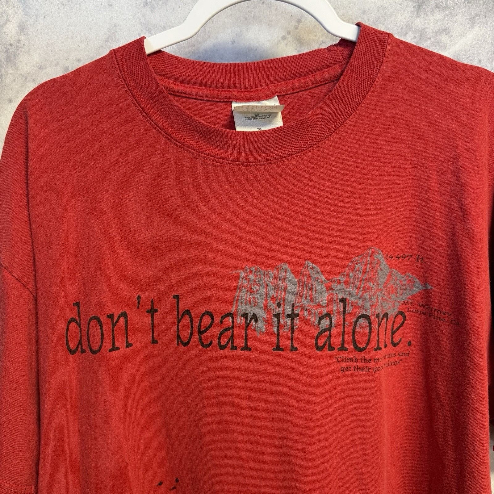 Vintage Vintage Mt Whitney Hiking T Shirt Mens XL Red Pine Californi Size US XL / EU 56 / 4 - 1 Thumbnail