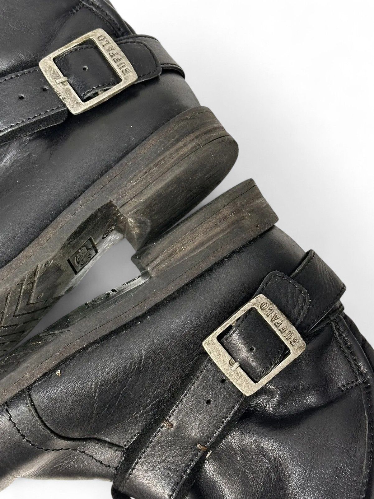 A.S.98 Buffalo Black Platform Boots Vintage Y2K Streetwear Style Size US 9 / IT 39 - 10 Thumbnail