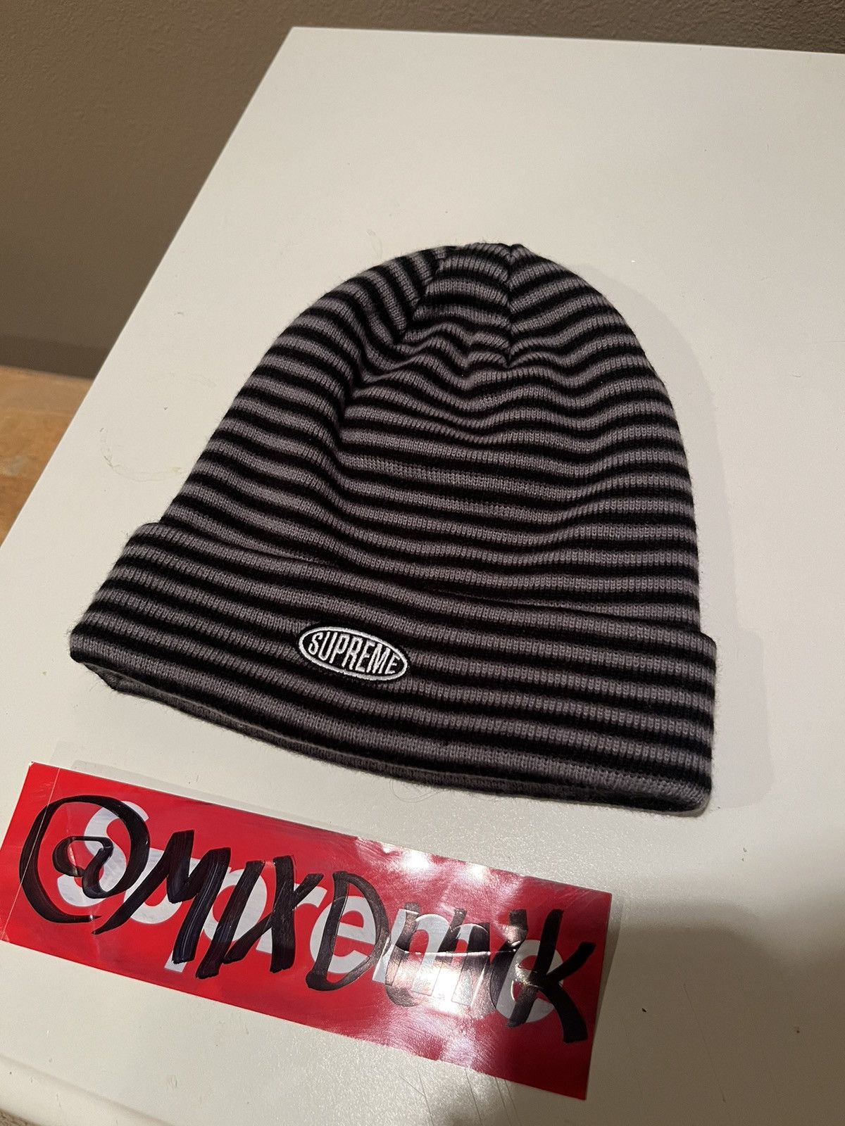 激レア　Supreme Chenille Stripe Beanie ビーニー 激レアSupreme Chenille Stripe Beanie ビーニー
