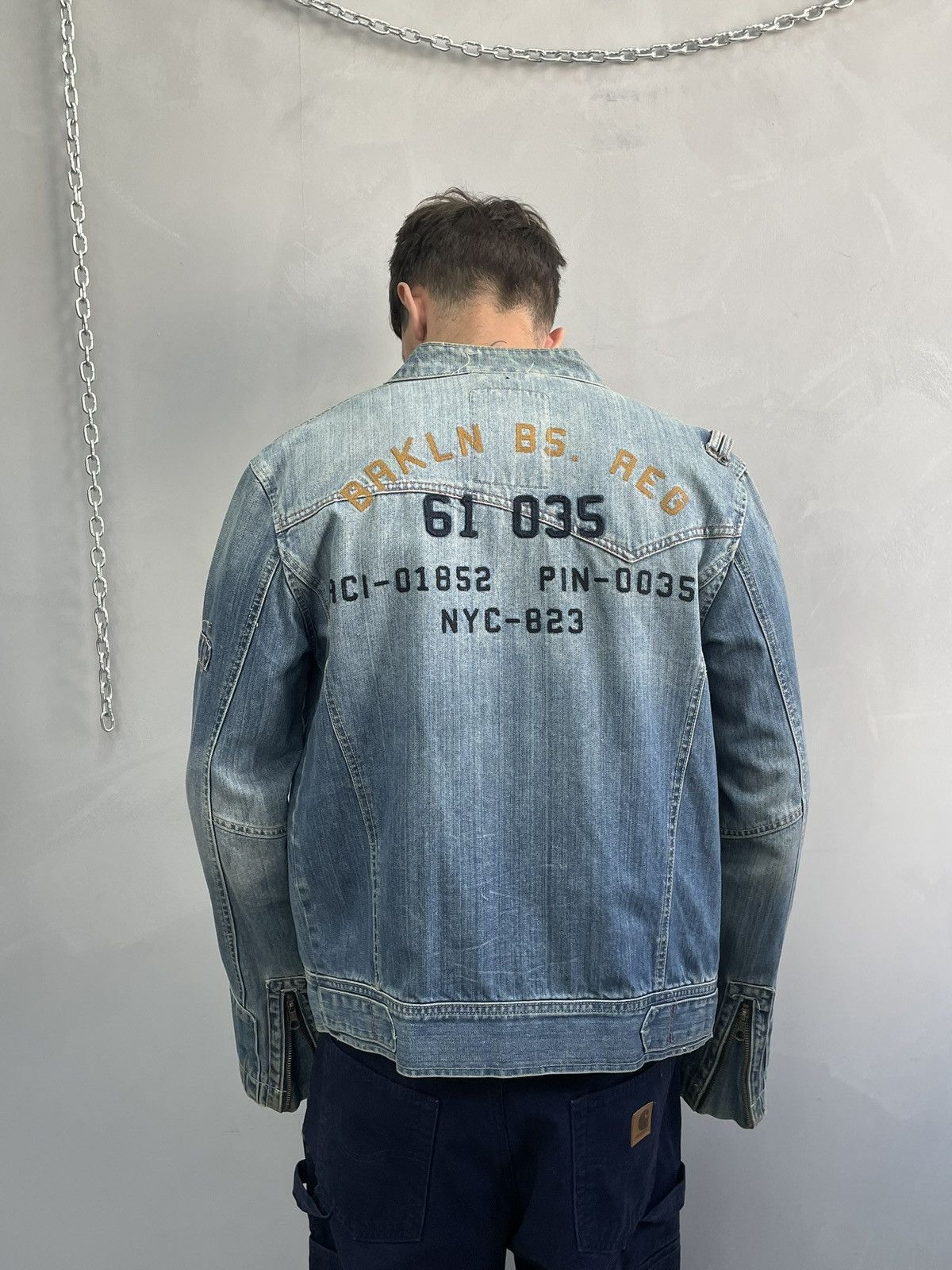 Diesel Diesel style distressed denim zipper jacket y2k hype Size US M / EU 48-50 / 2 - 8 Thumbnail