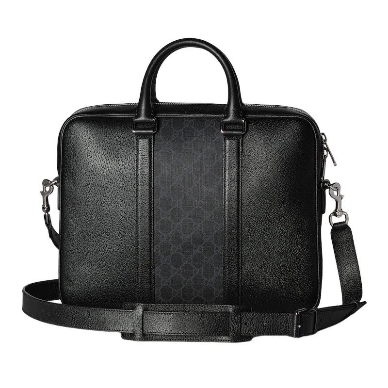 Gucci GUCCI $2900 Black Leather Briefcase New Authentic Size ONE SIZE - 3 Thumbnail