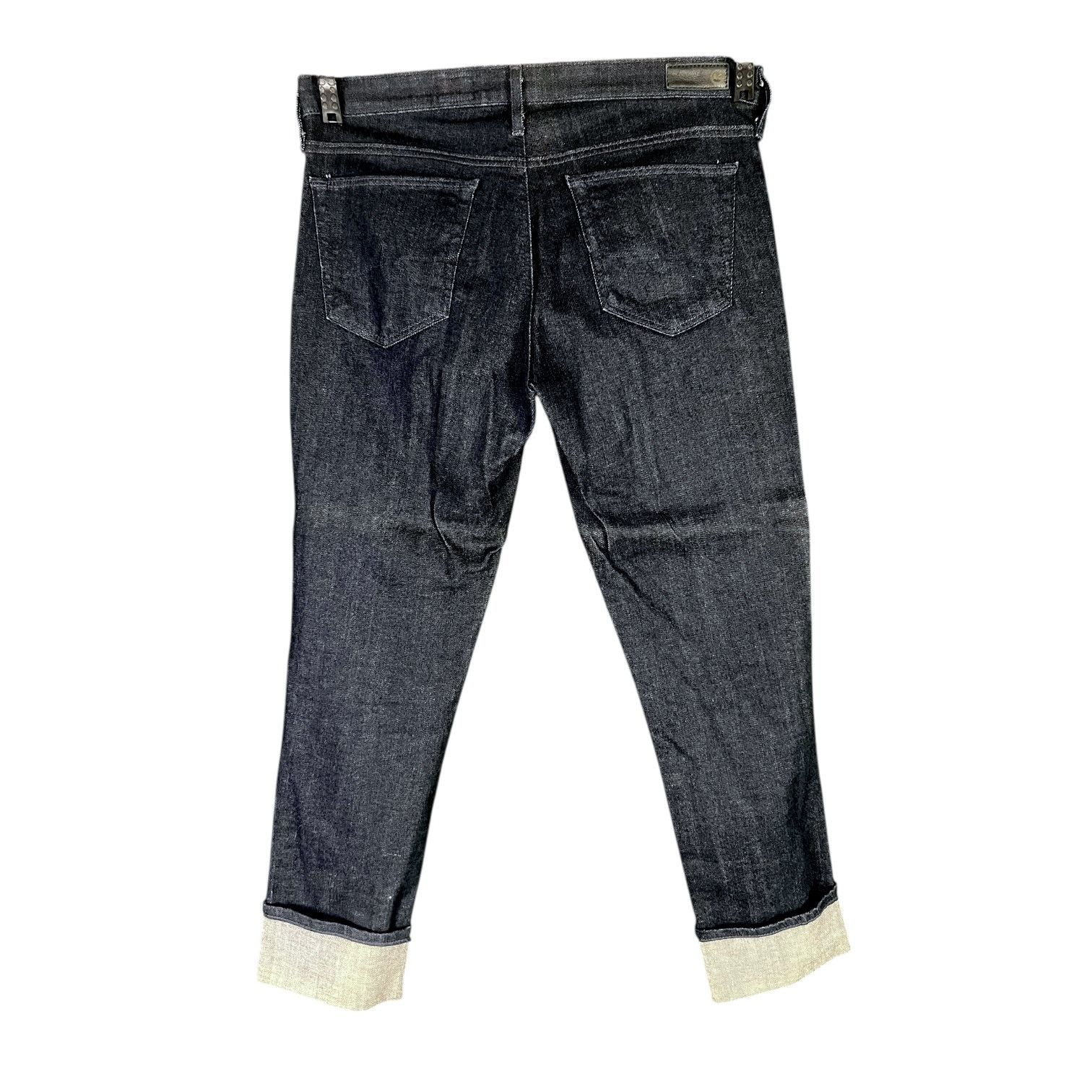 AG Adriano Goldschmied Women's AG Stevie Cuff Straight Jeans - 30 - $235 Retail Size 30" / US 8 / IT 44 - 2 Thumbnail