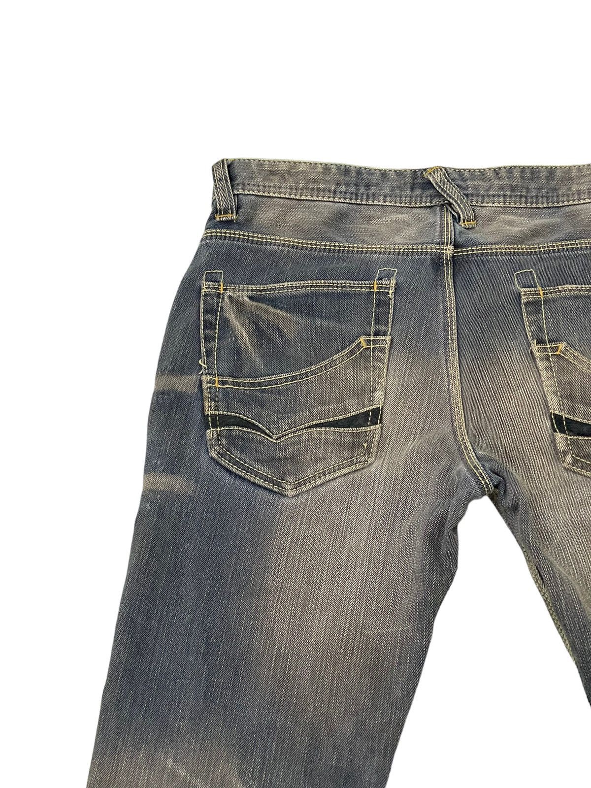 Japanese Brand Flare Jeans Nicole Club Distress Honeycomb Stretch Slim 7🟦7 Size US 33 - 18 Thumbnail